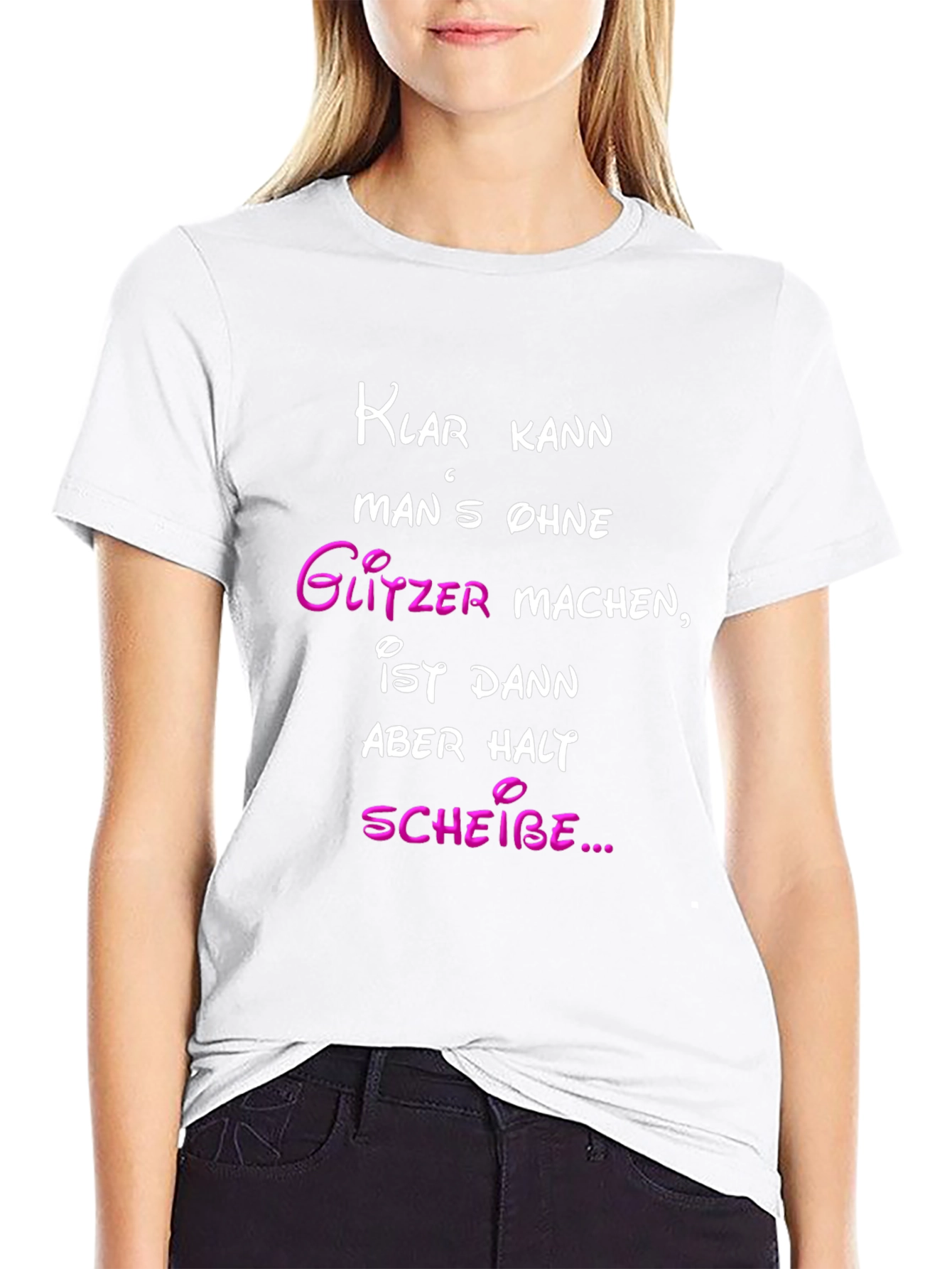 Funny German Glitter T-Shirt