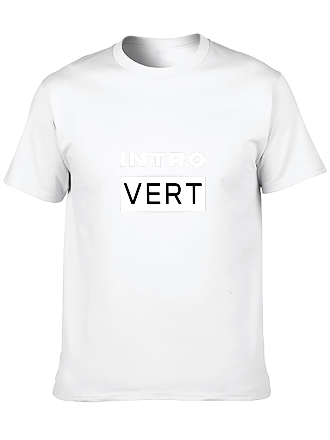 Introvert Graphic T-Shirt - Black Cotton Tee