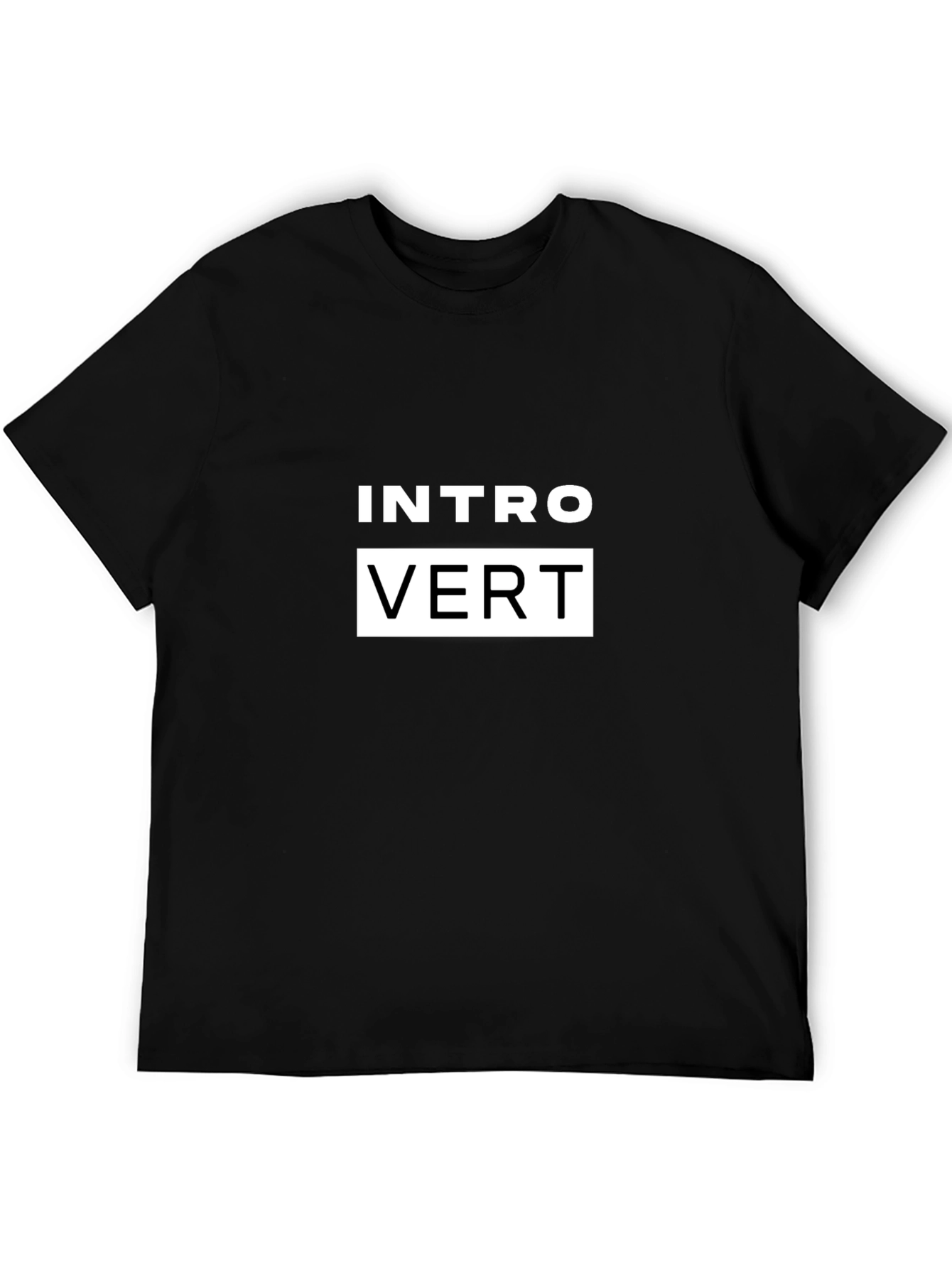 Introvert Graphic T-Shirt - Black Cotton Tee