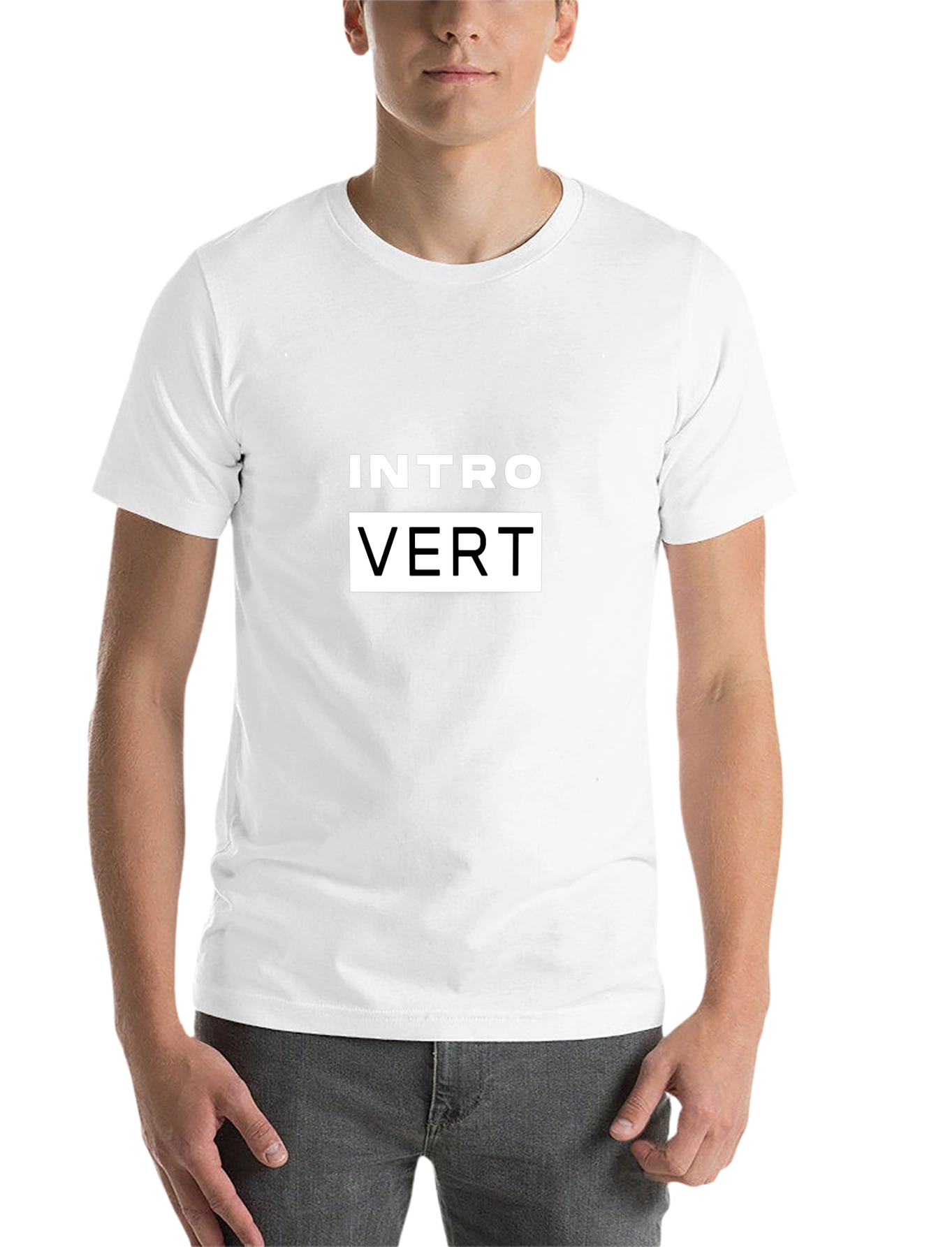 Introvert Graphic T-Shirt - Black Cotton Tee