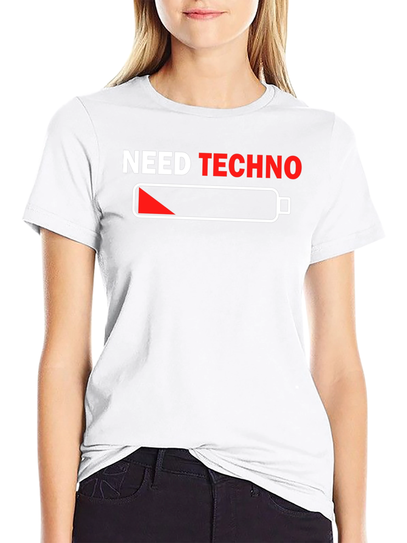 Need Techno Black Graphic T-Shirt