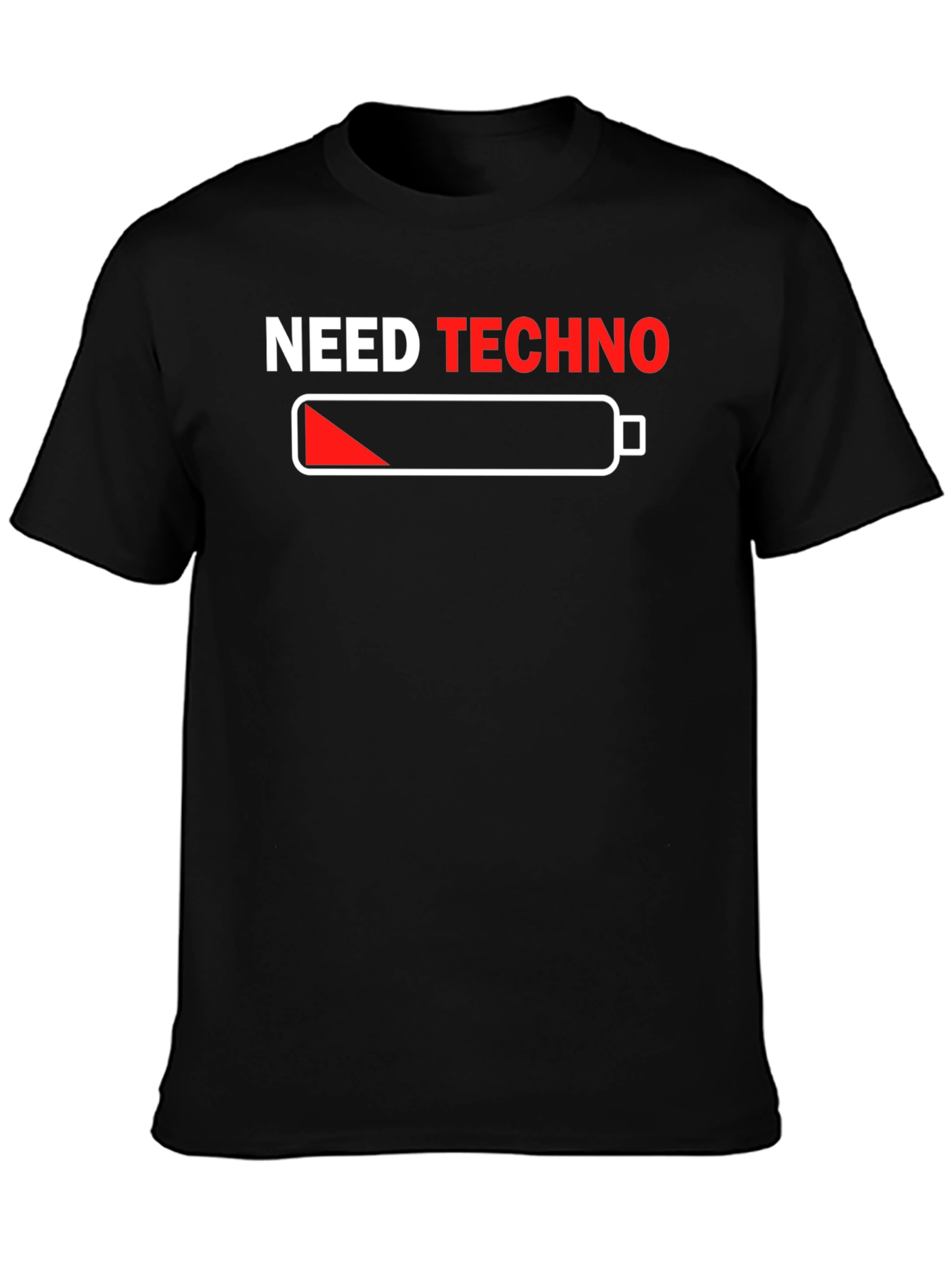 Need Techno Black Graphic T-Shirt