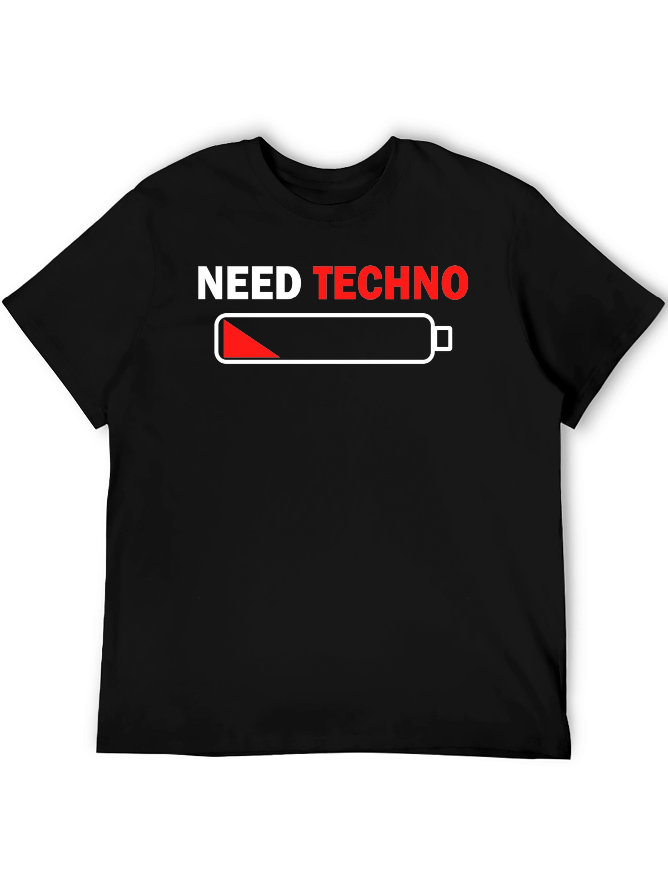 Need Techno Black Graphic T-Shirt