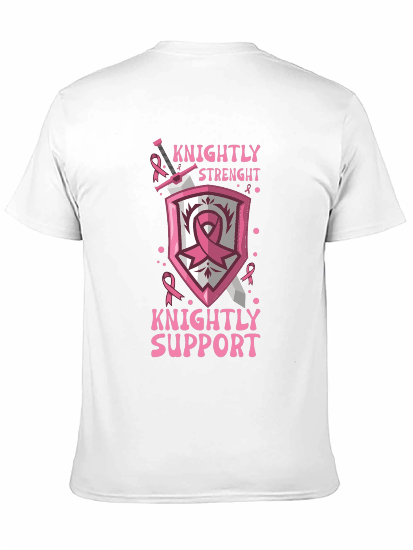 Knightly Strength Breast Cancer Support T-Shirt