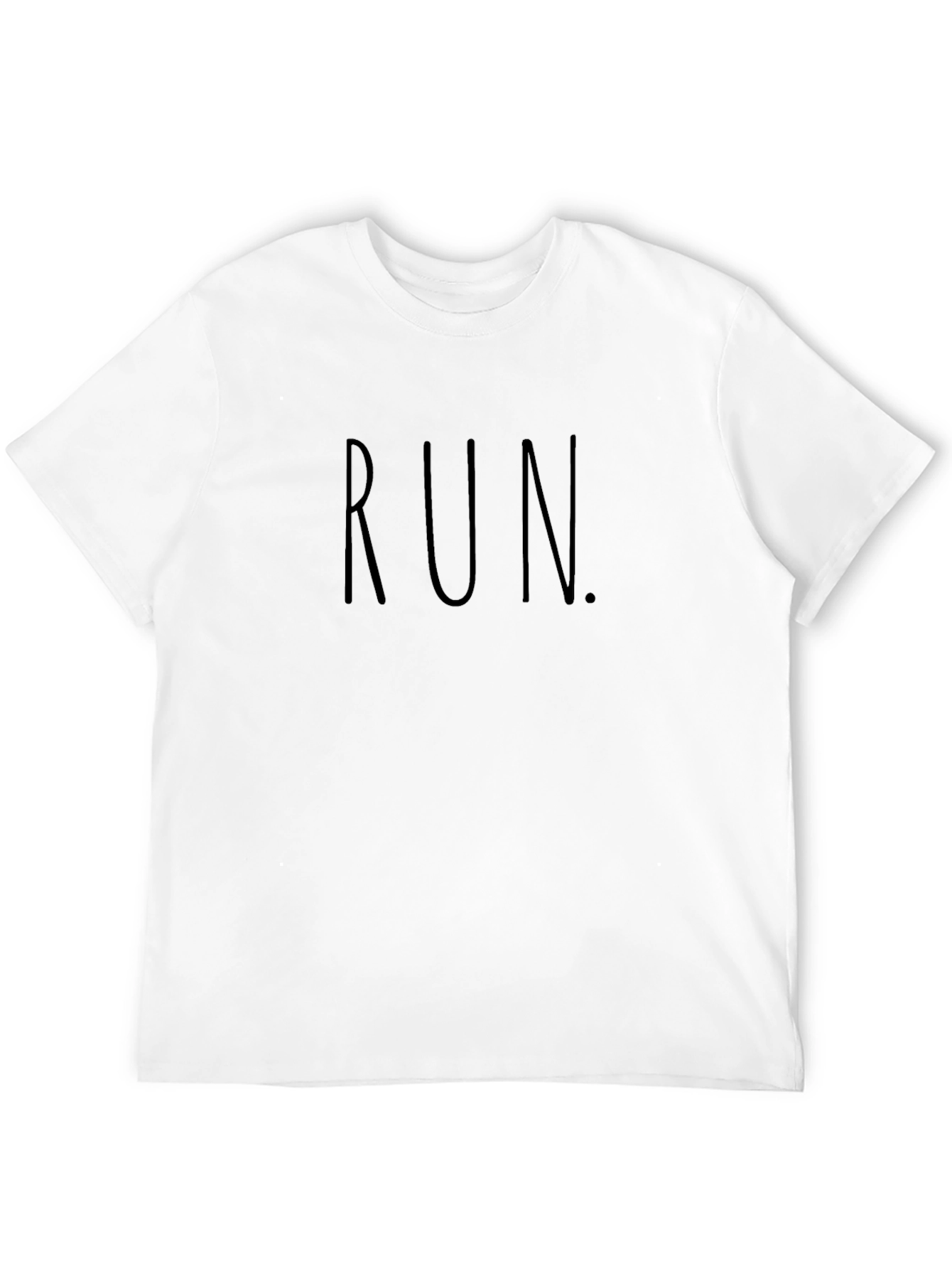 RUN Graphic Tee - Black Cotton T-Shirt