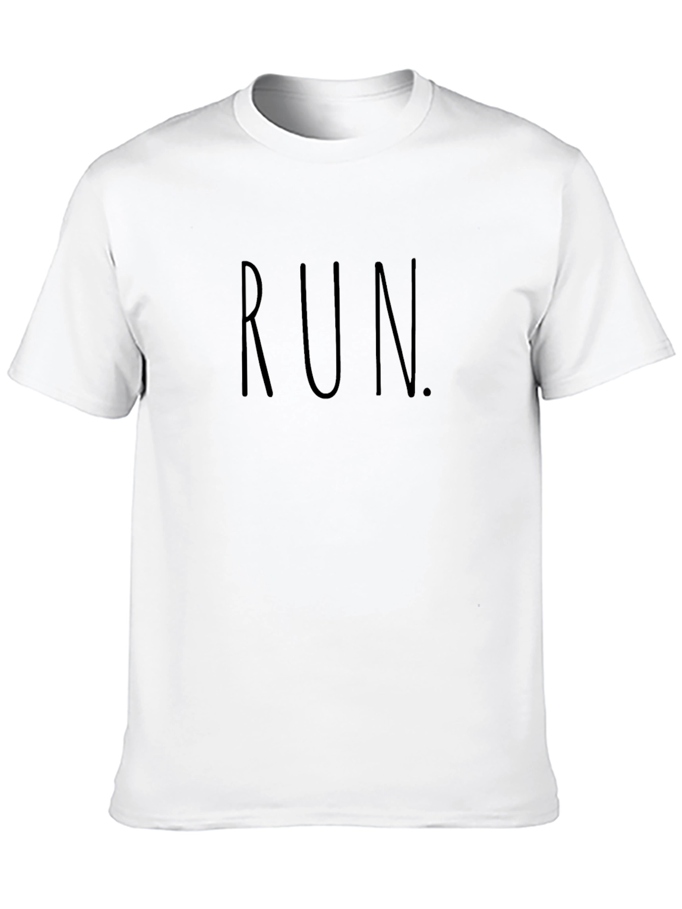 RUN Graphic Tee - Black Cotton T-Shirt