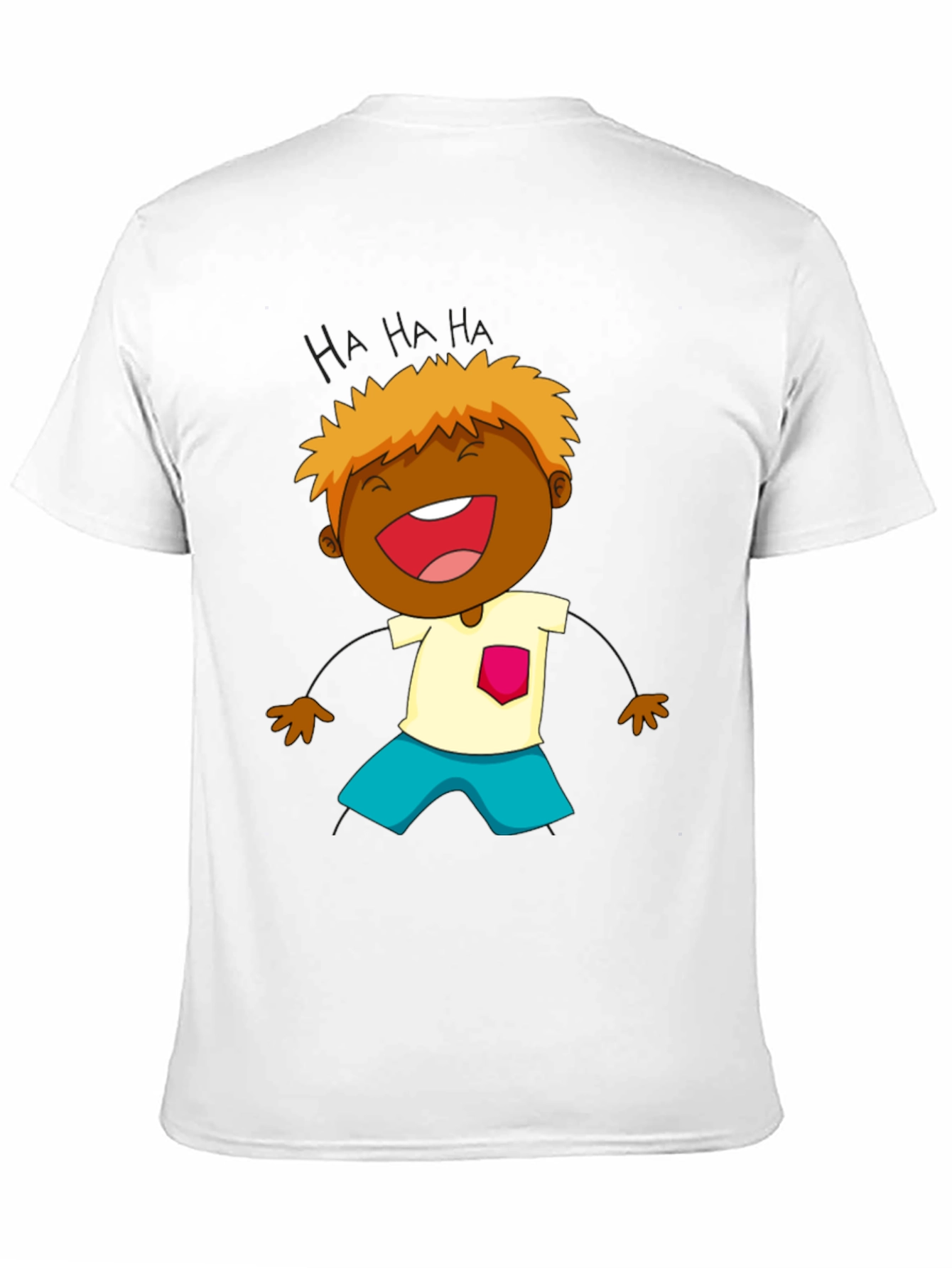Laughing Cartoon Boy Graphic Tee