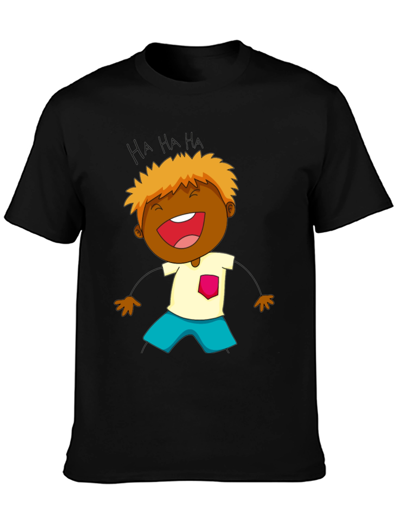 Laughing Cartoon Boy Graphic Tee