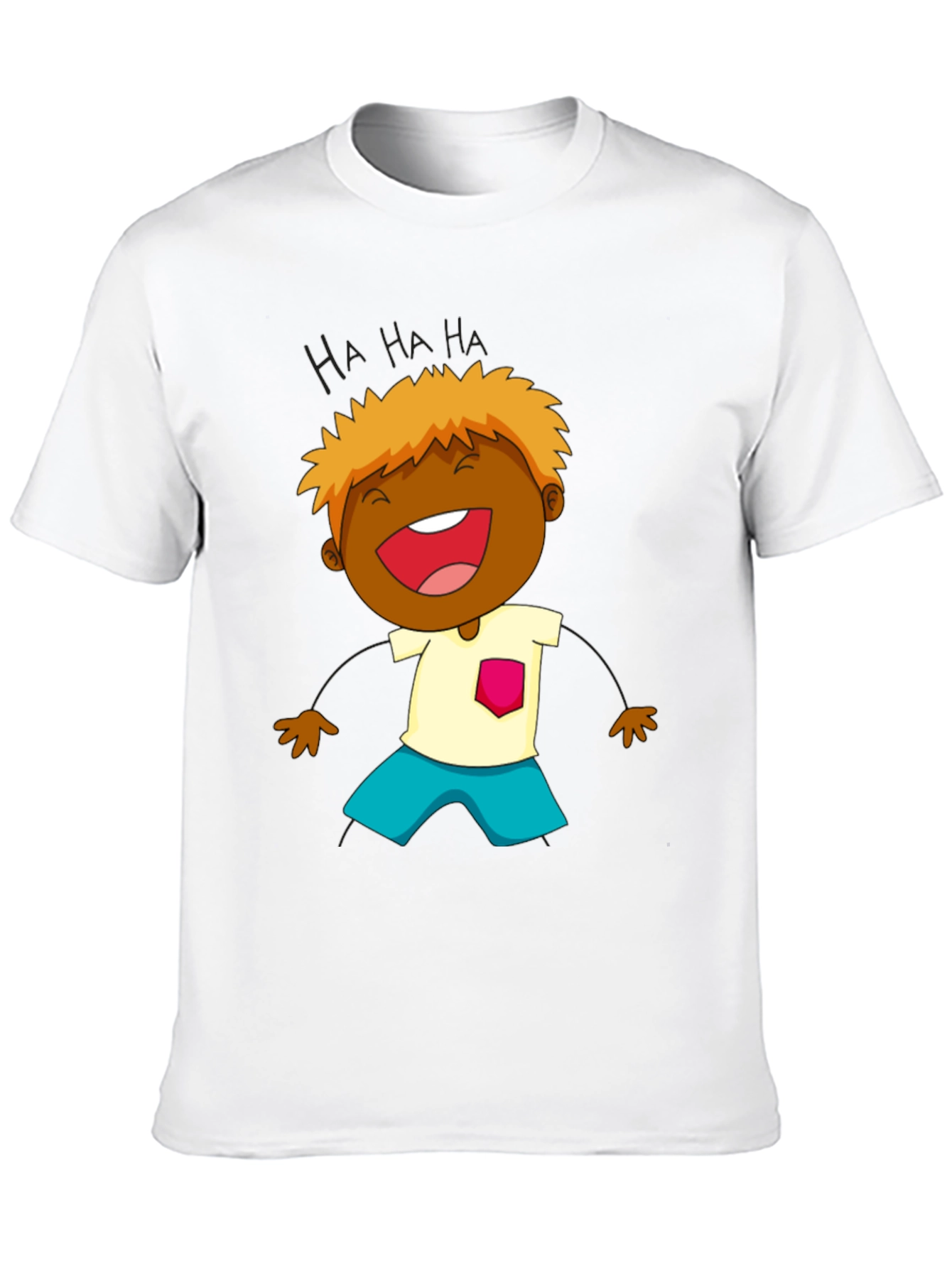 Laughing Cartoon Boy Graphic Tee