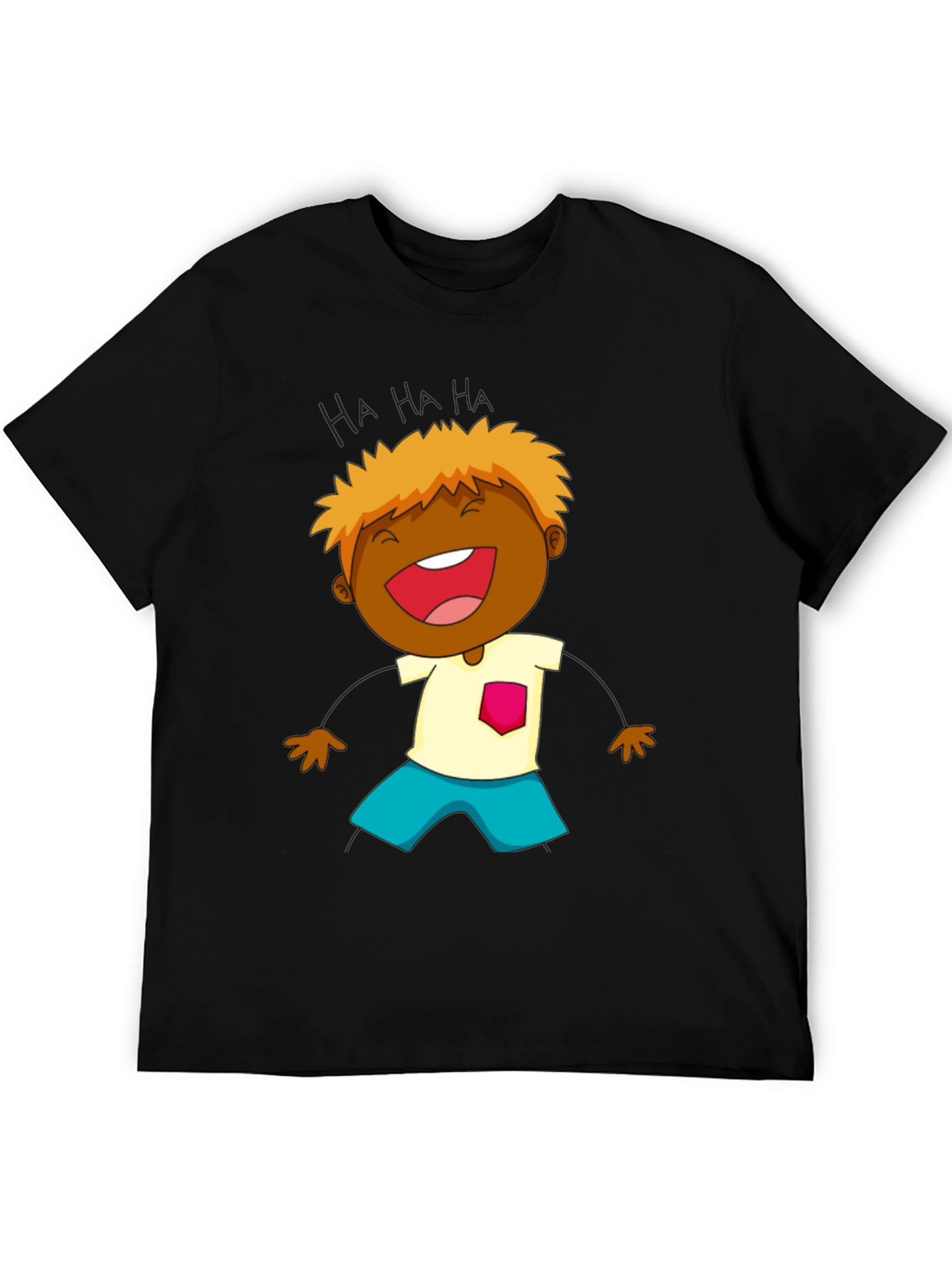 Laughing Cartoon Boy Graphic Tee