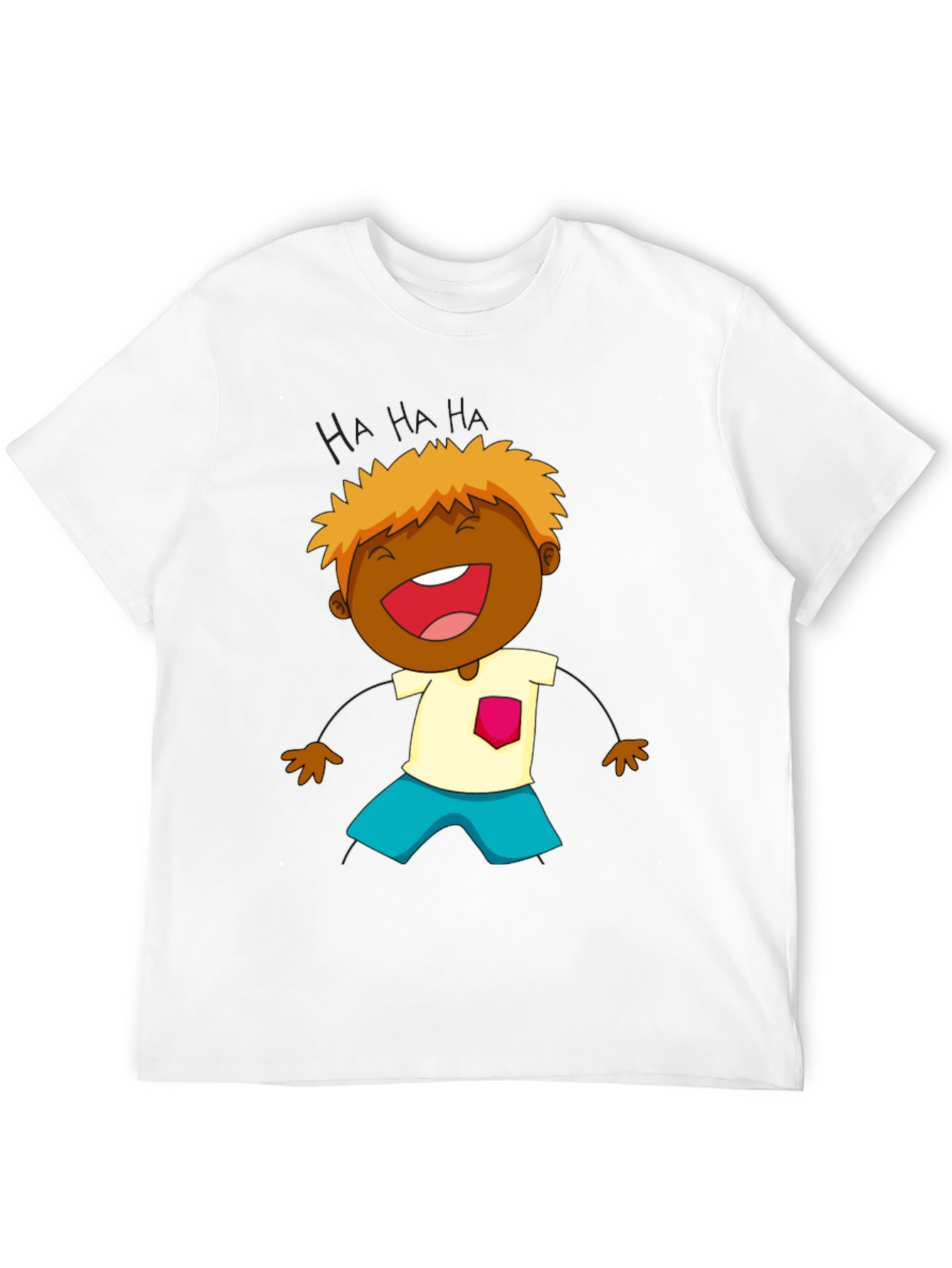 Laughing Cartoon Boy Graphic Tee