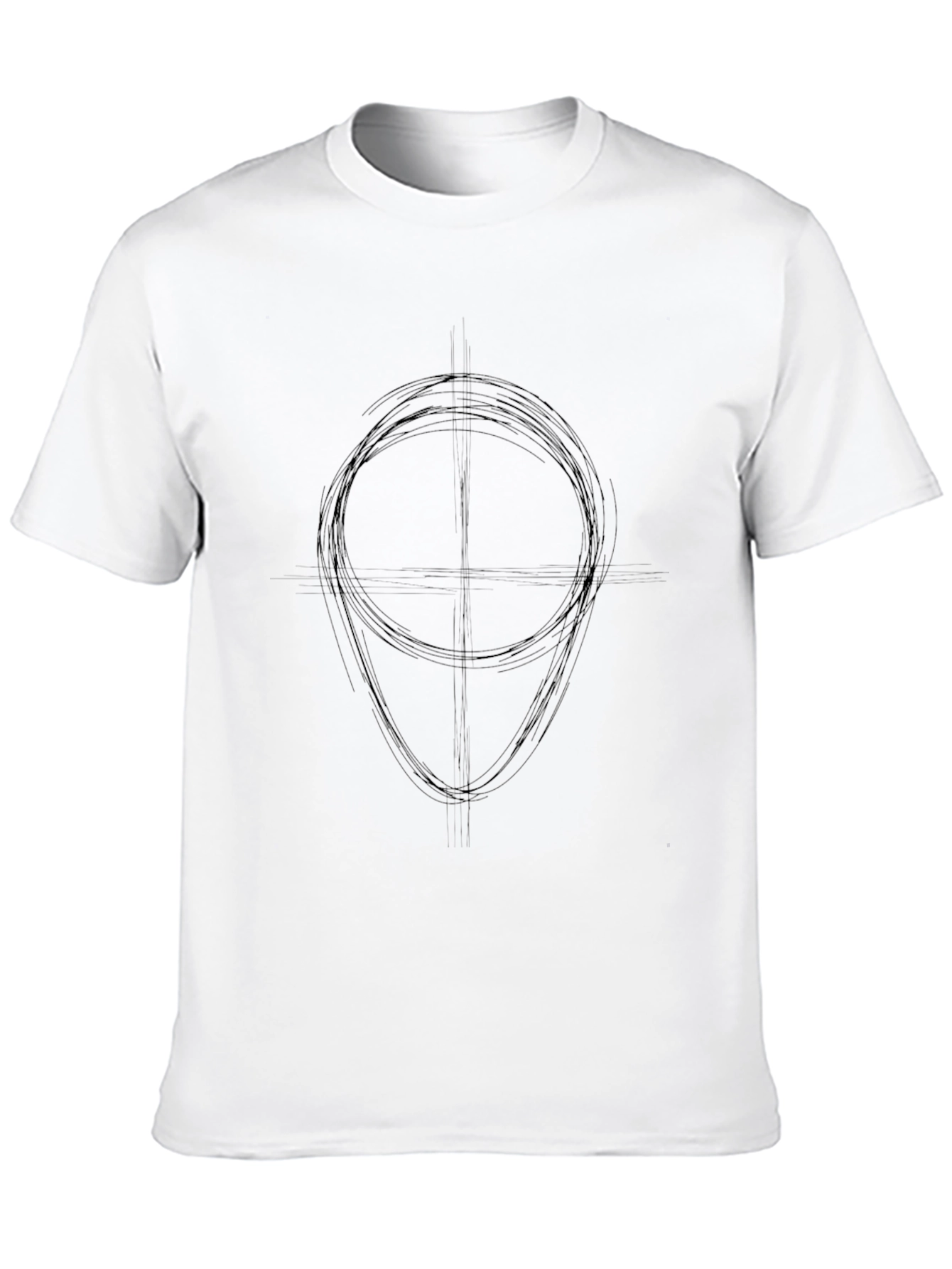 Mens Black Sketch Style Tee
