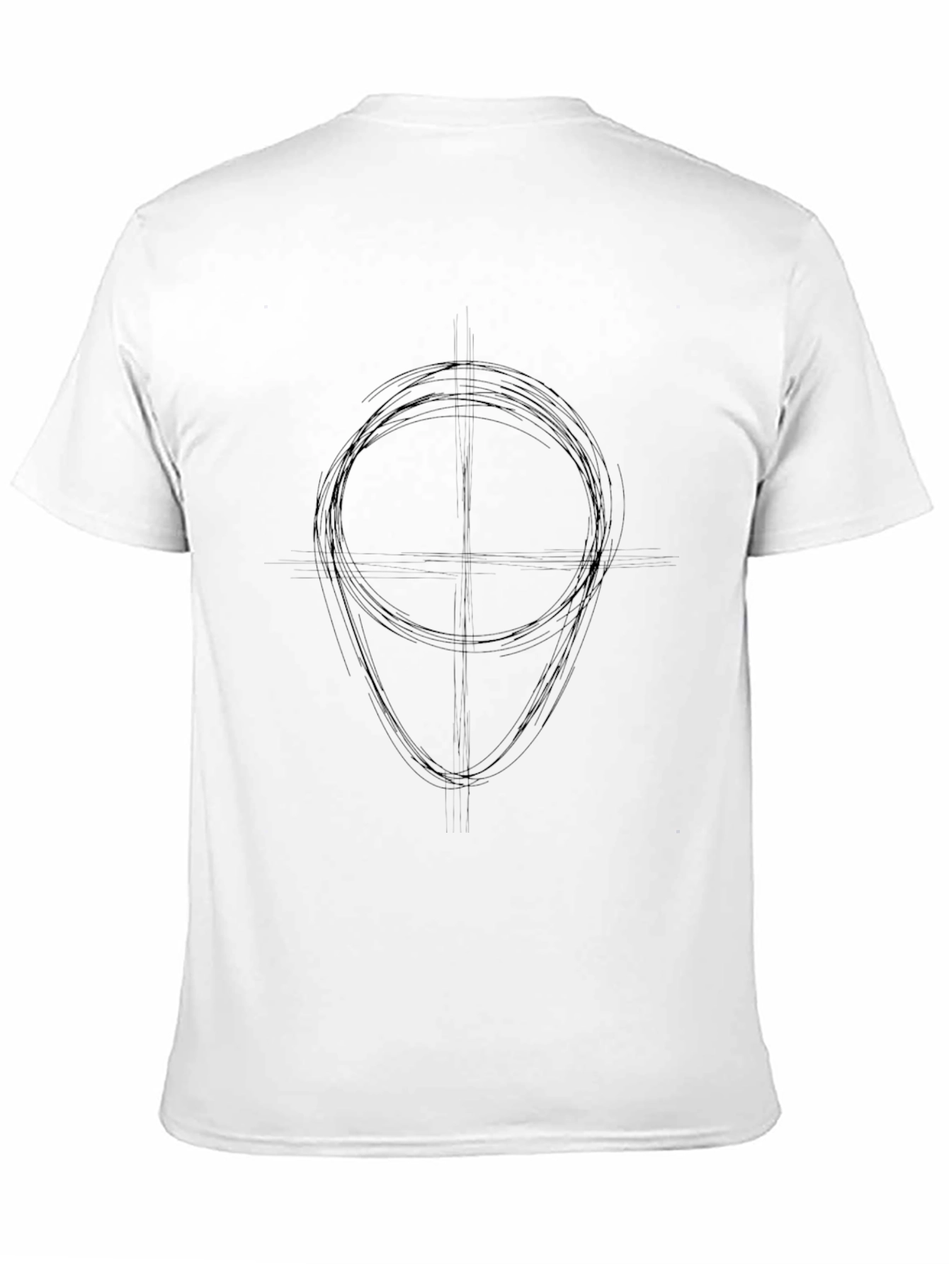 Mens Black Sketch Style Tee
