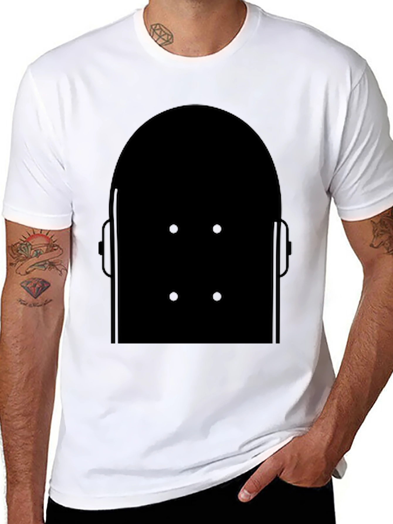 Abstract Black Graphic T-Shirt