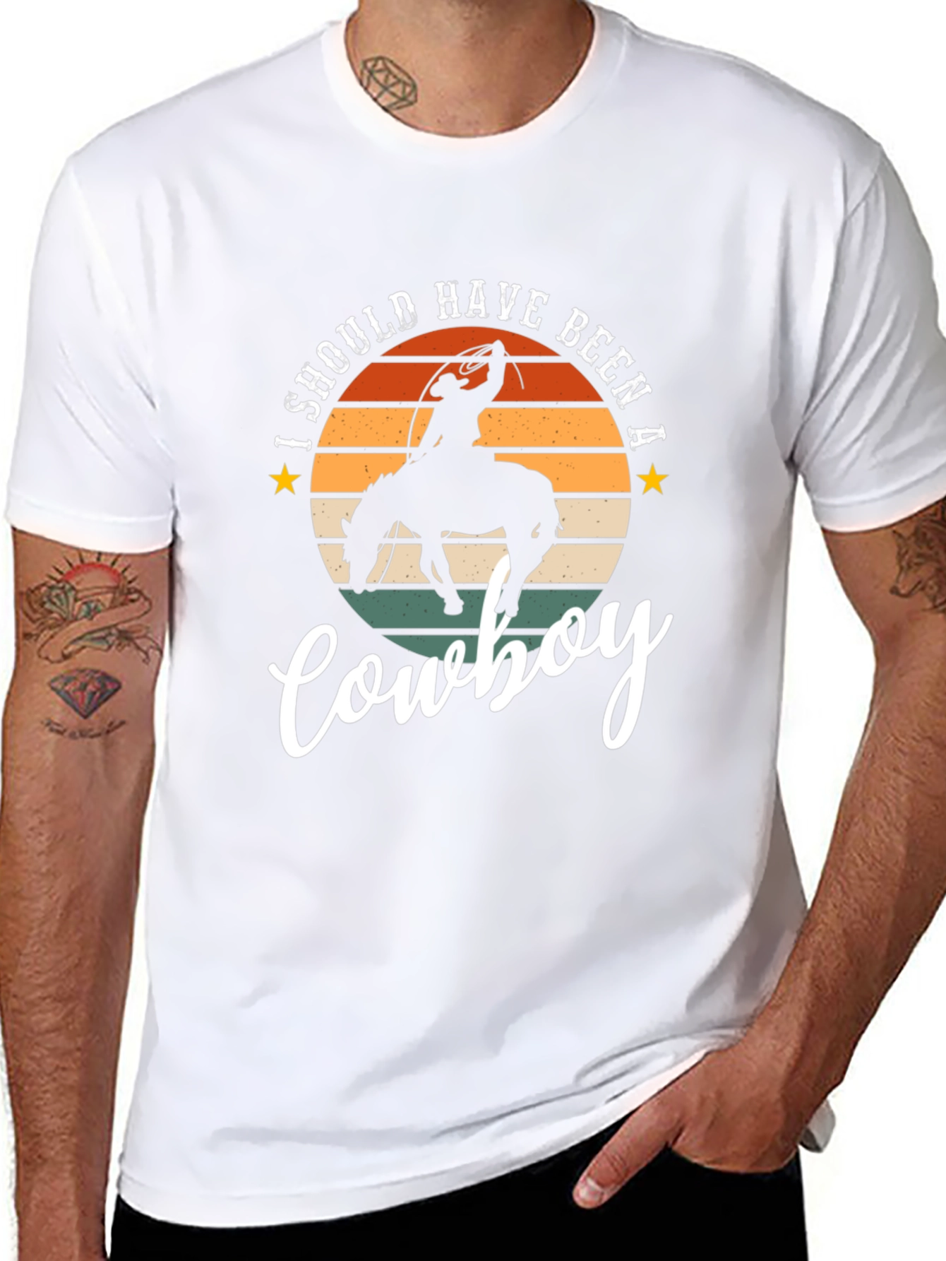 Cowboy Graphic Tee - Retro Style