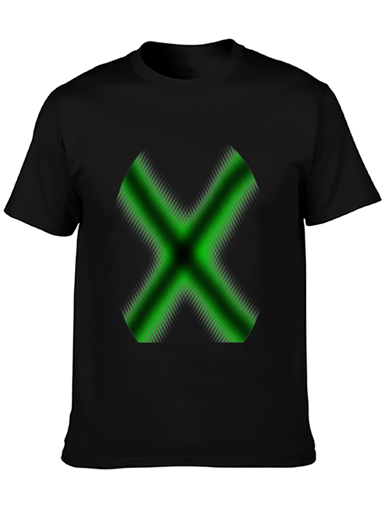Green X Graphic Black T-Shirt - Gamer Style