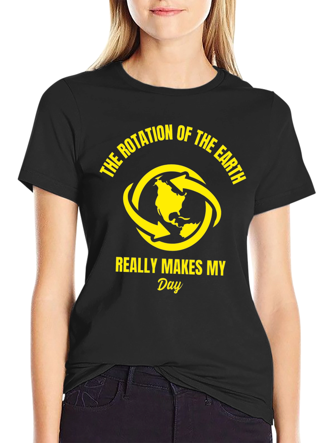 Earth Rotation Graphic Tee - Funny Science T-Shirt