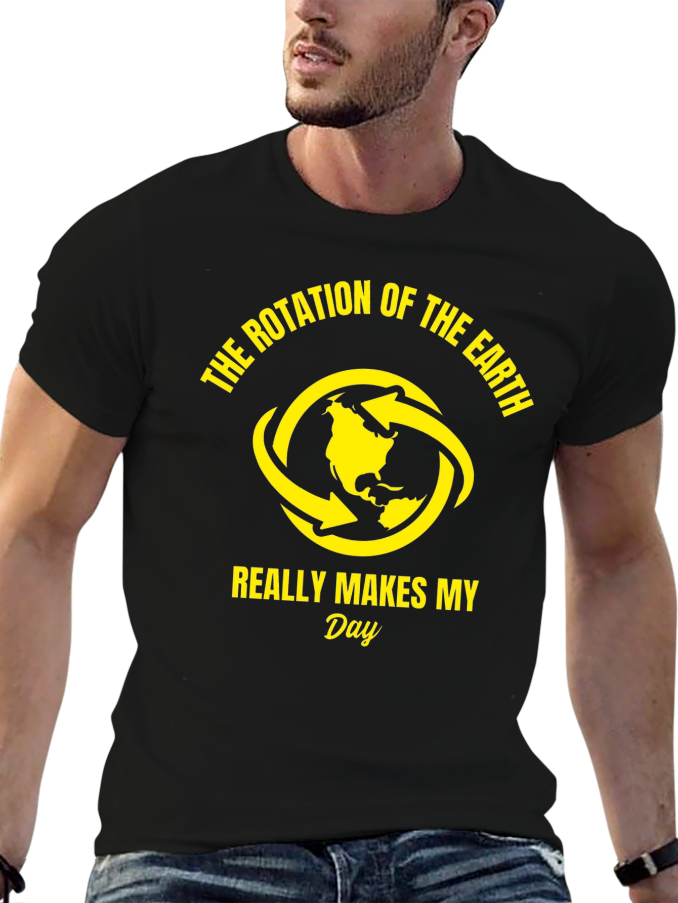 Earth Rotation Graphic Tee - Funny Science T-Shirt