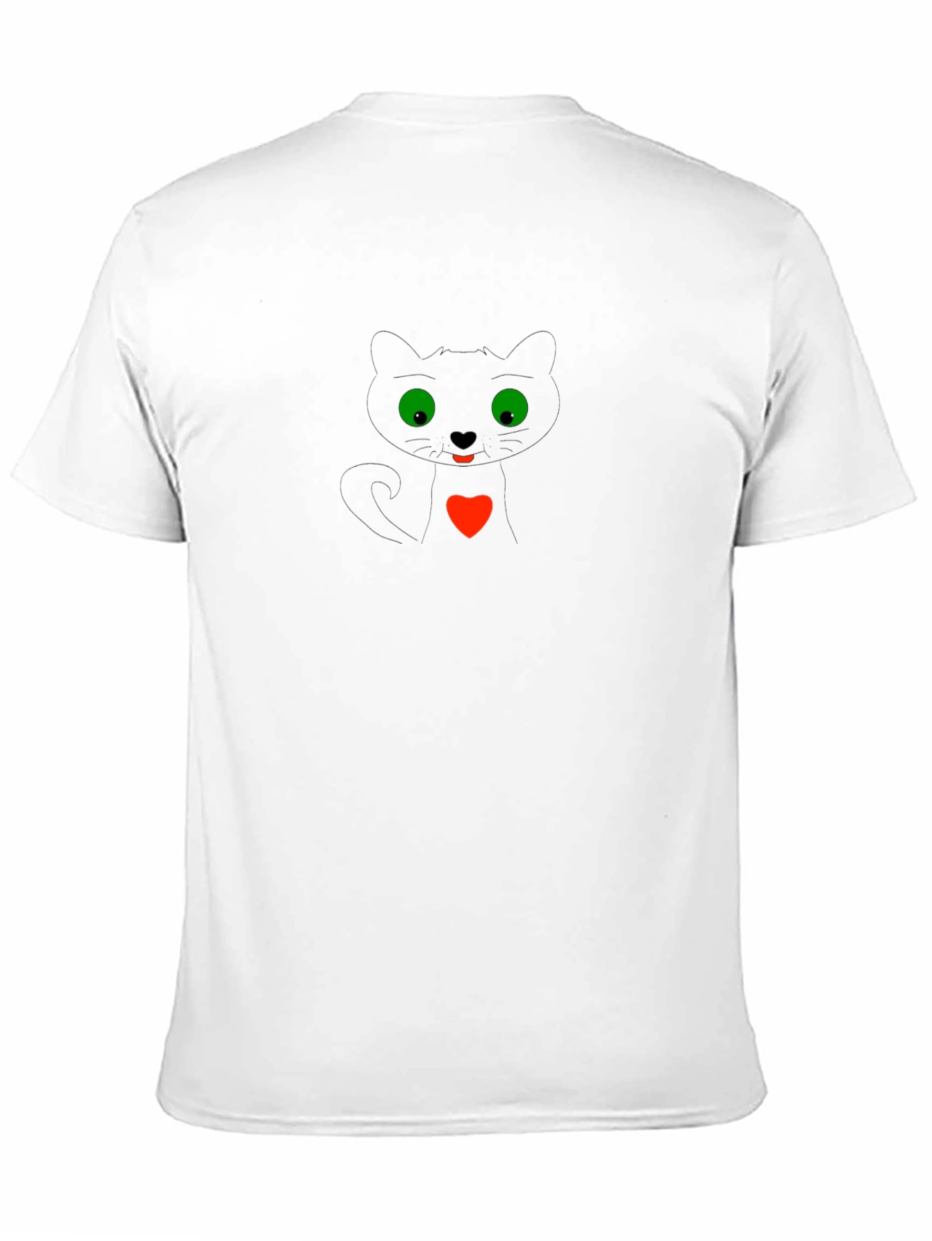 Black Cat Heart T-Shirt