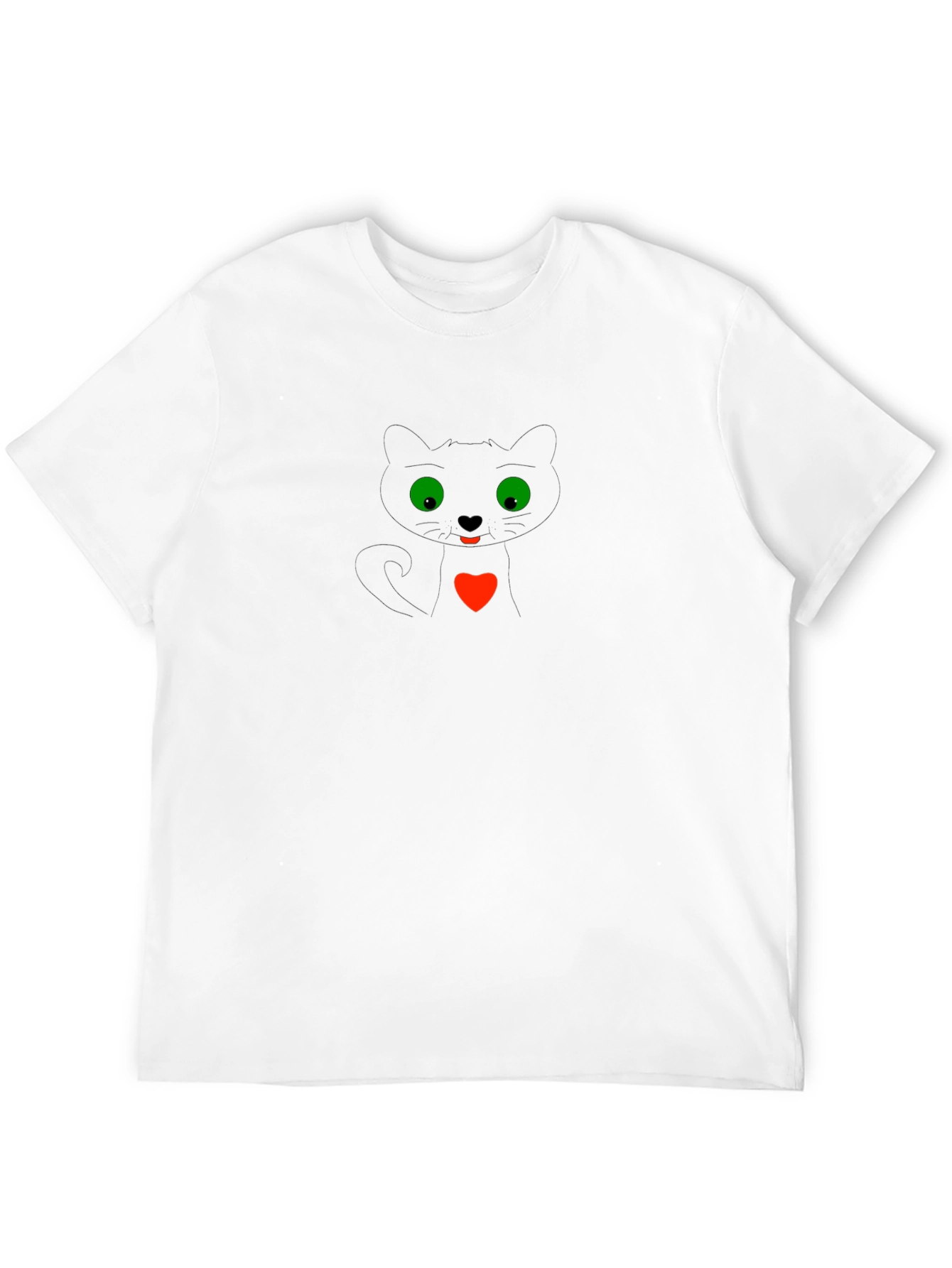 Black Cat Heart T-Shirt