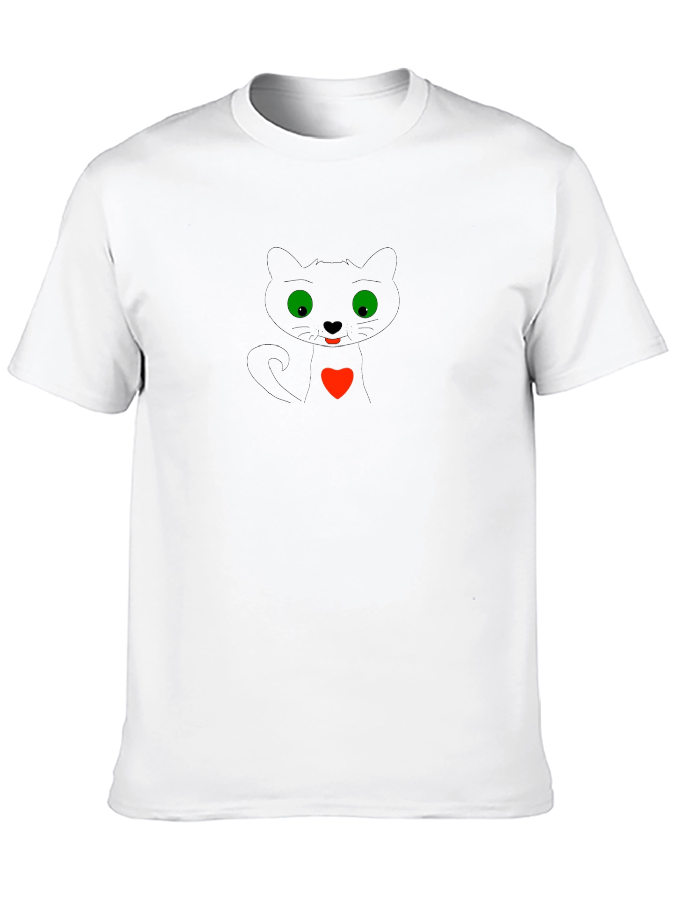 Black Cat Heart T-Shirt
