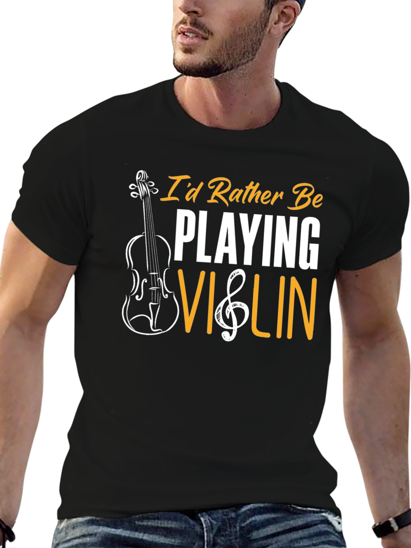 Violin Lover T-Shirt - Id Rather Be Playing