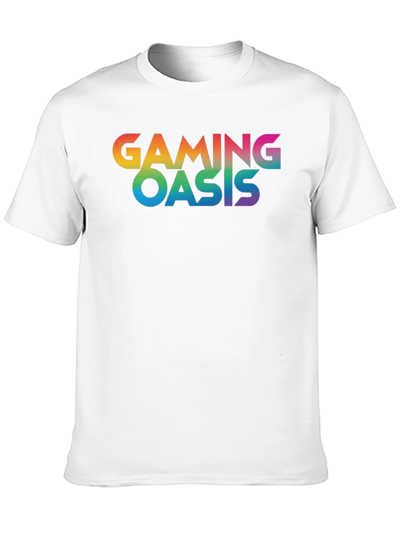 Gaming Oasis Rainbow Logo Black T-Shirt