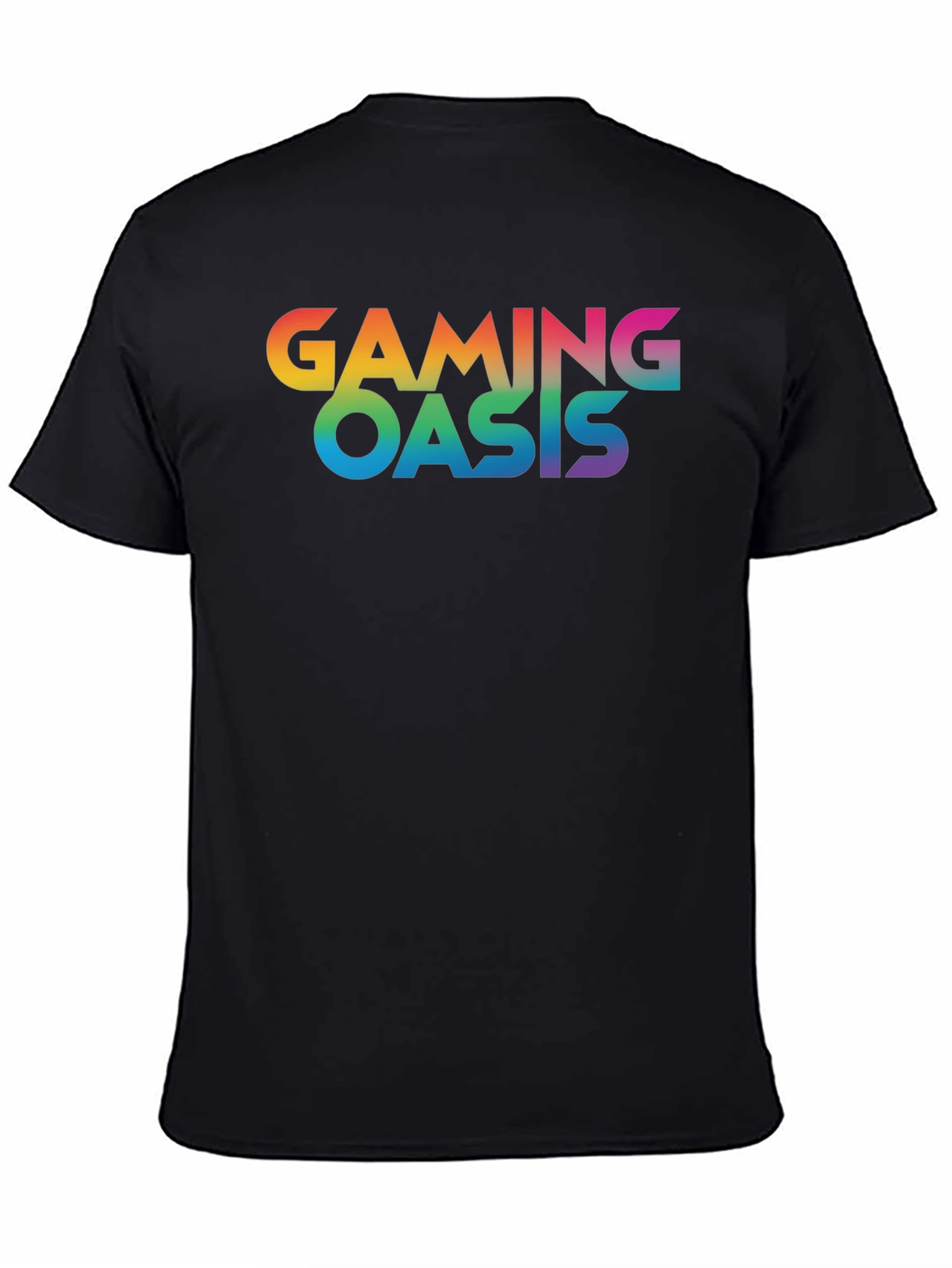Gaming Oasis Rainbow Logo Black T-Shirt