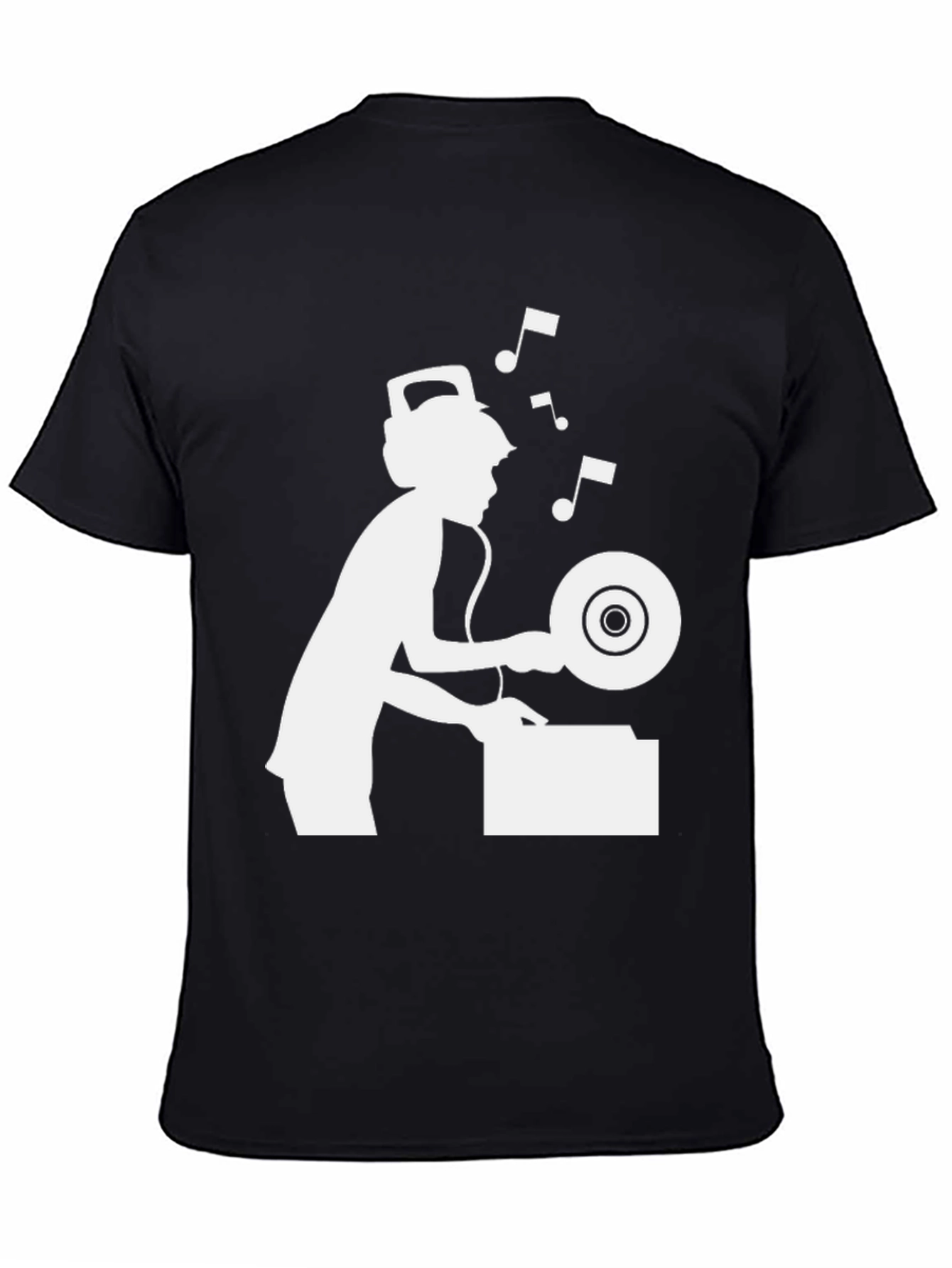 DJ Graphic Tee - Black Cotton Blend T-Shirt
