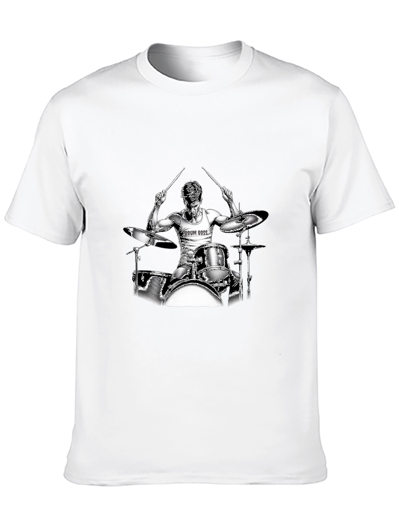 Drum Boss Black T-Shirt - Music Lover Tee