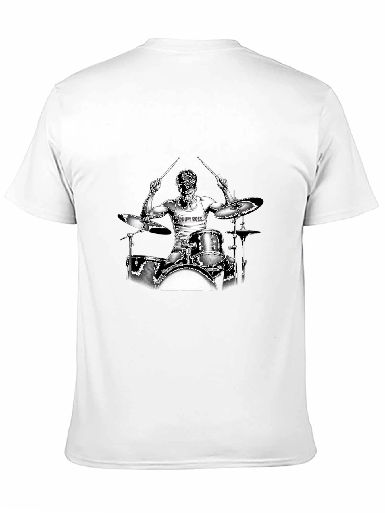 Drum Boss Black T-Shirt - Music Lover Tee