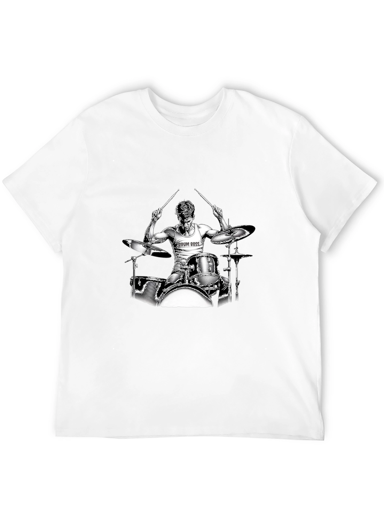 Drum Boss Black T-Shirt - Music Lover Tee