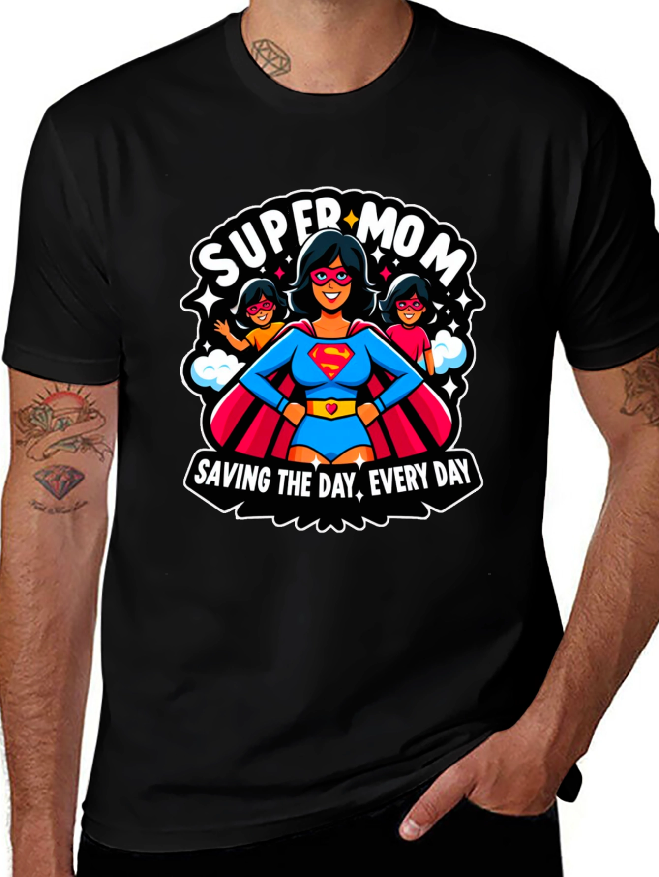Super Mom Graphic Tee - Everyday Hero T-Shirt