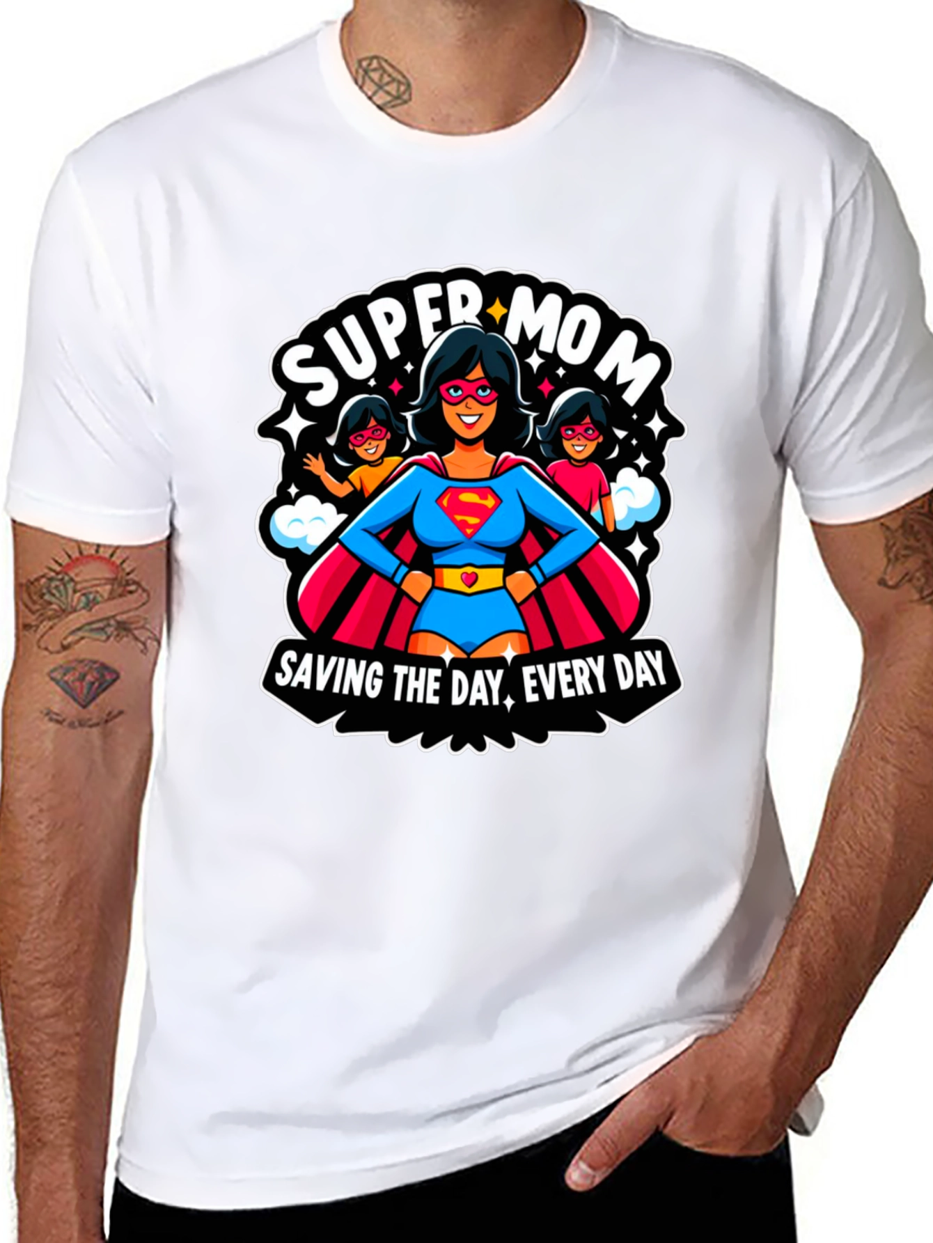 Super Mom Graphic Tee - Everyday Hero T-Shirt