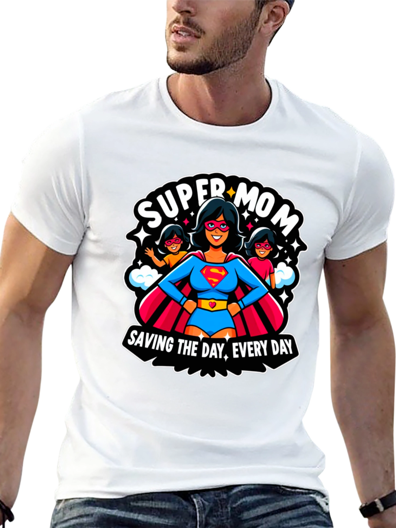 Super Mom Graphic Tee - Everyday Hero T-Shirt