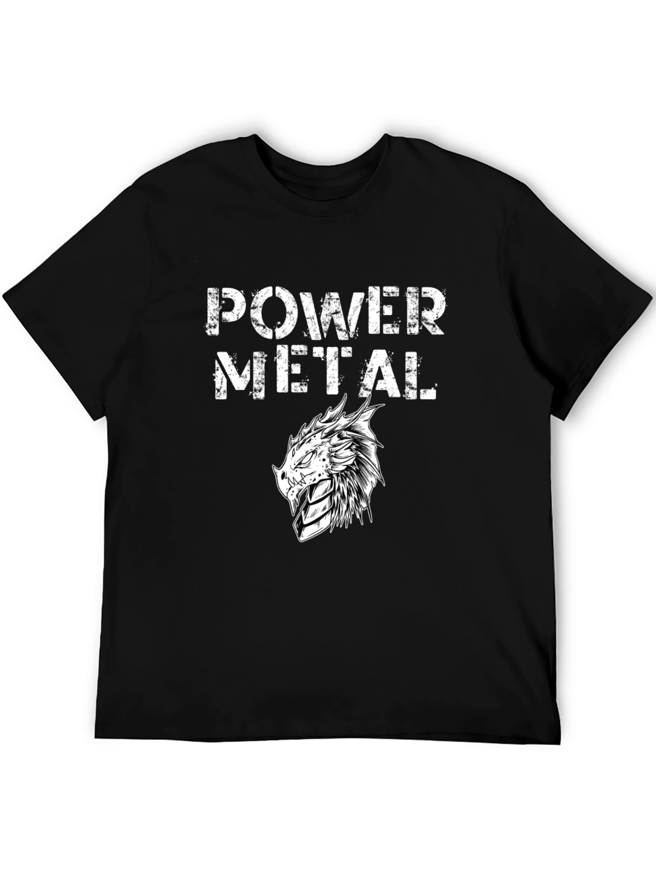 Power Metal Dragon Black T-Shirt