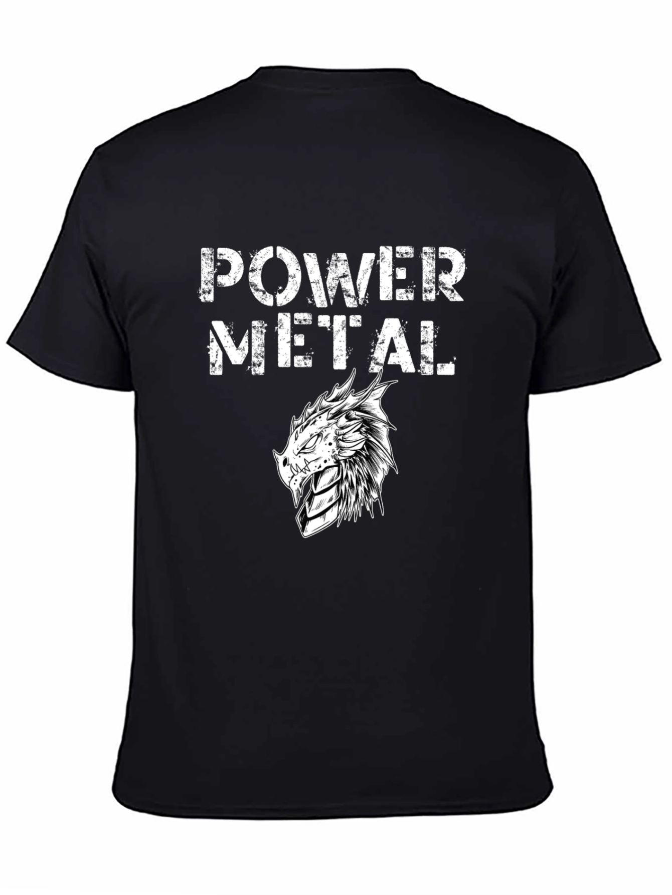 Power Metal Dragon Black T-Shirt