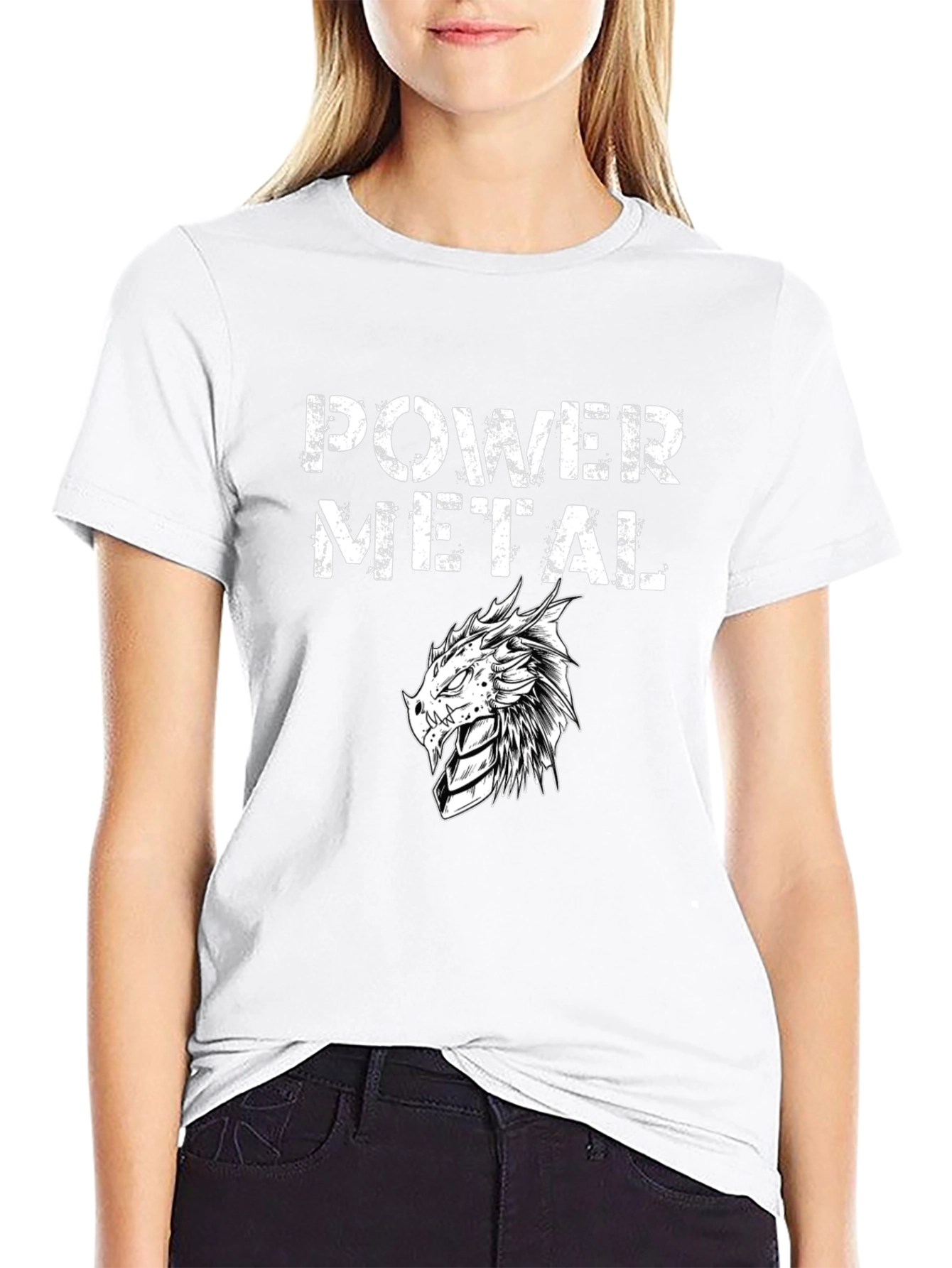 Power Metal Dragon Black T-Shirt