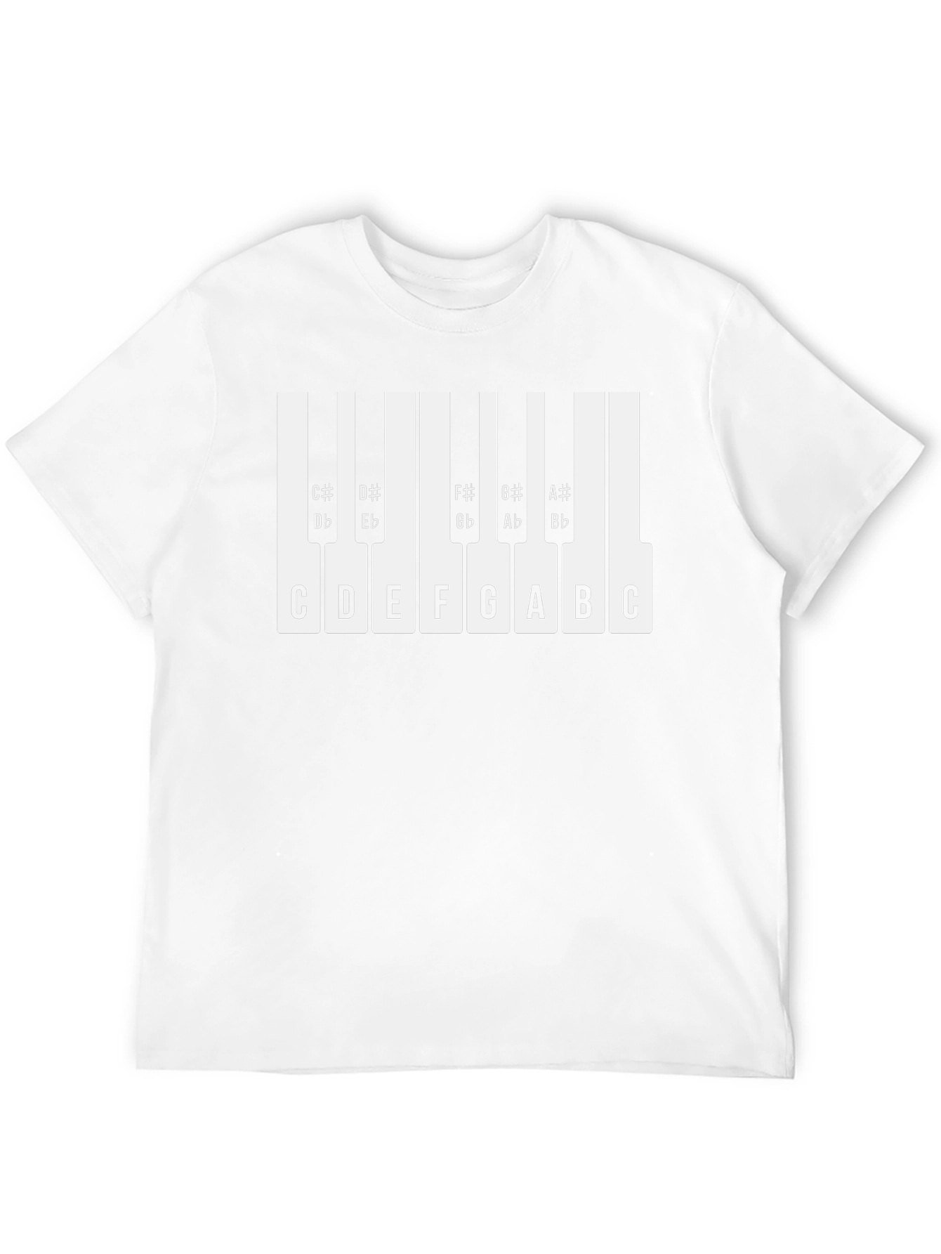 Musical Piano Keys T-Shirt - Black Tee