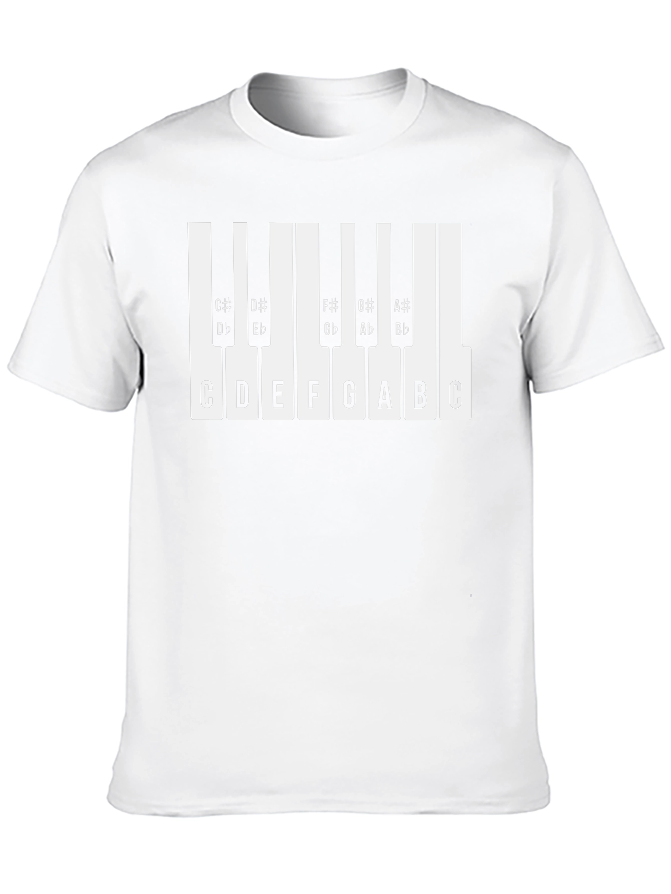 Musical Piano Keys T-Shirt - Black Tee