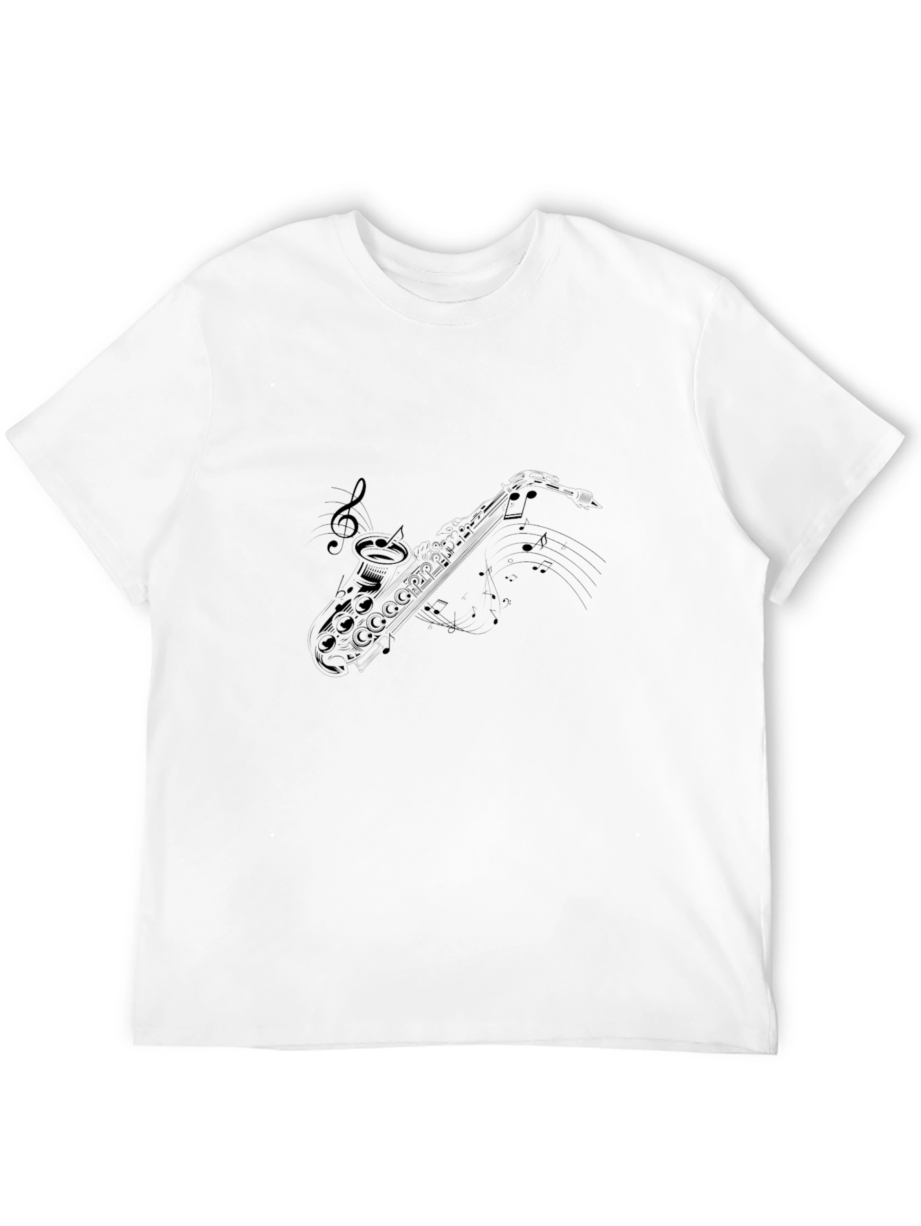 Saxophone Music Black T-Shirt