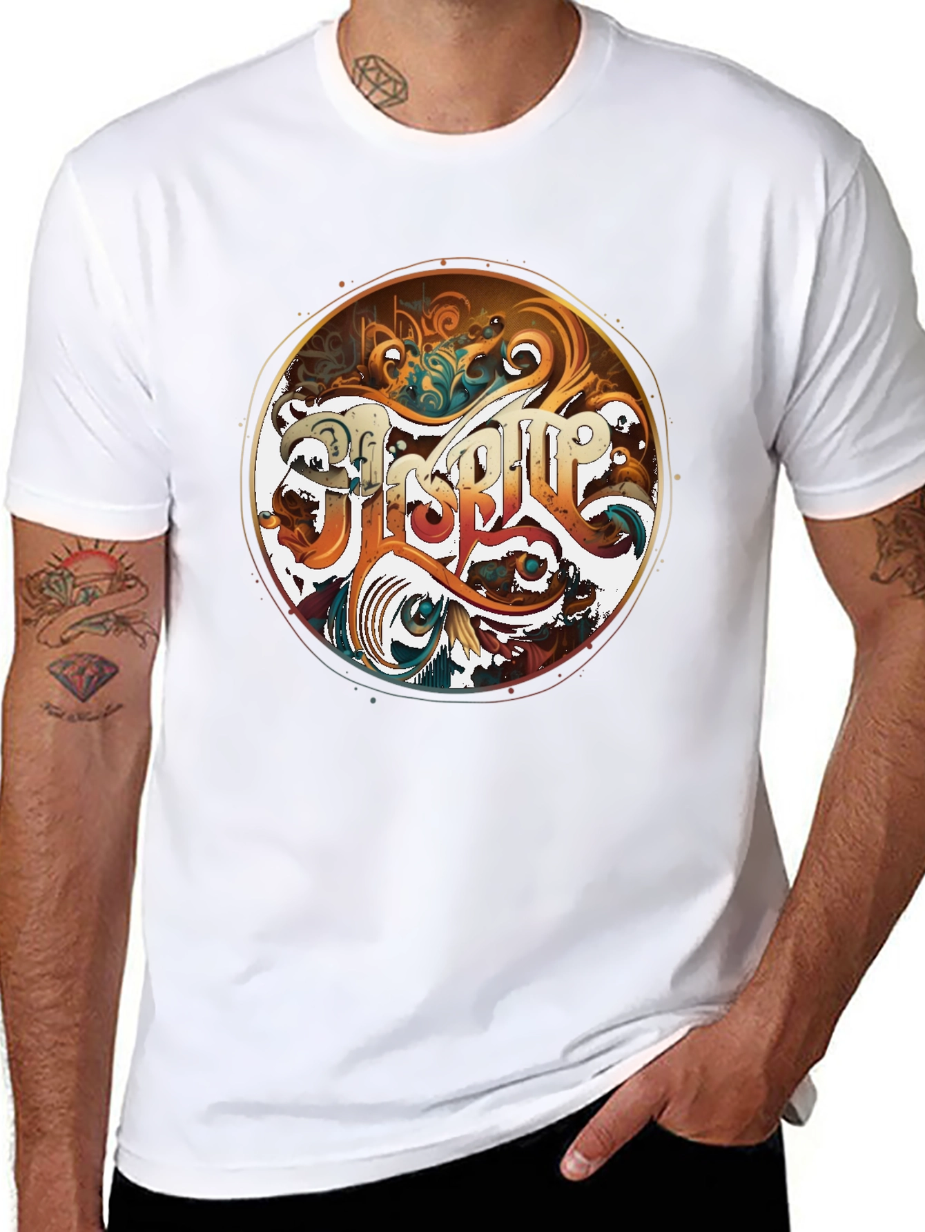 Groovy Graphic Tee - Retro Circle Design
