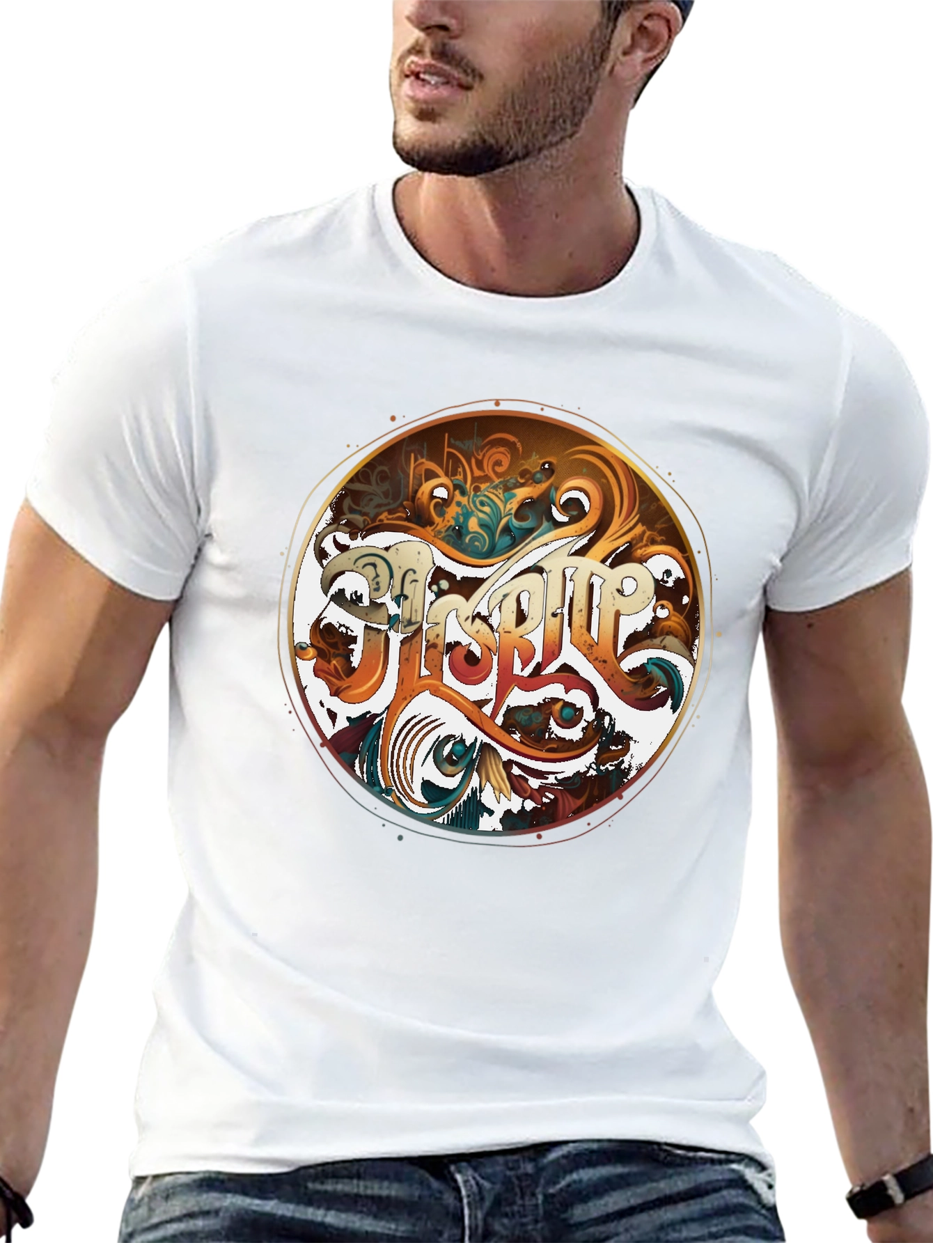 Groovy Graphic Tee - Retro Circle Design