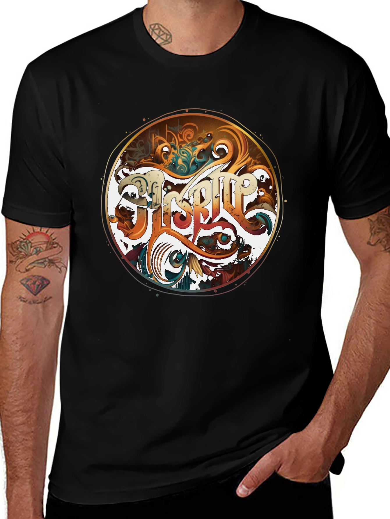 Groovy Graphic Tee - Retro Circle Design