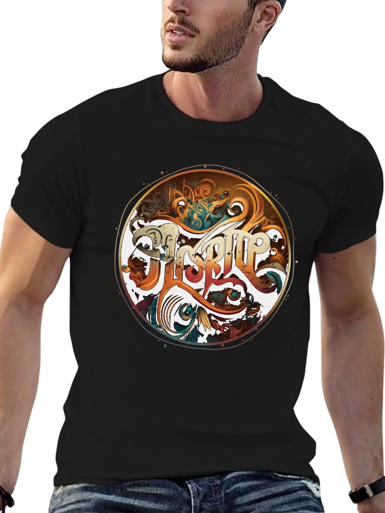 Groovy Graphic Tee - Retro Circle Design