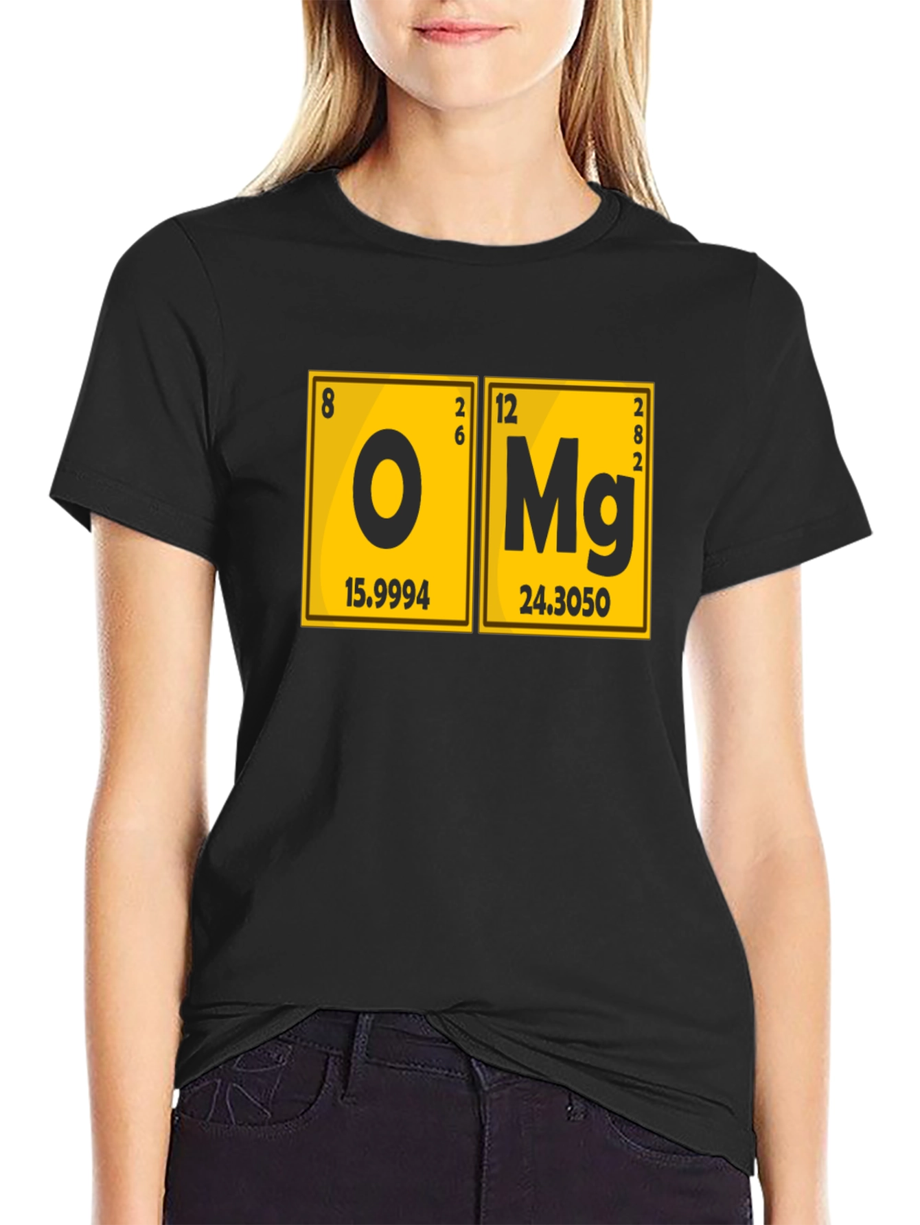 OMG Periodic Table Black Graphic T-Shirt