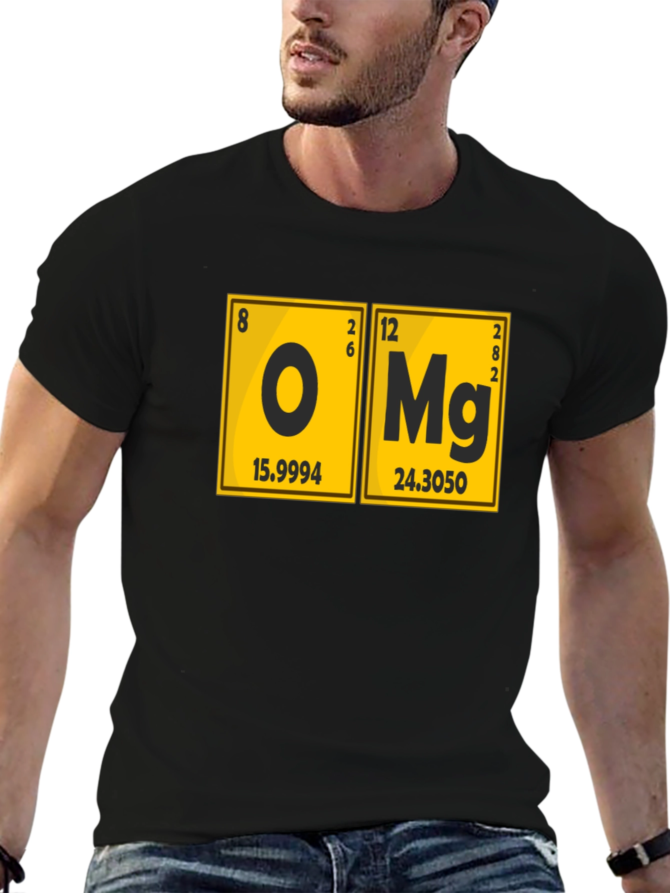 OMG Periodic Table Black Graphic T-Shirt