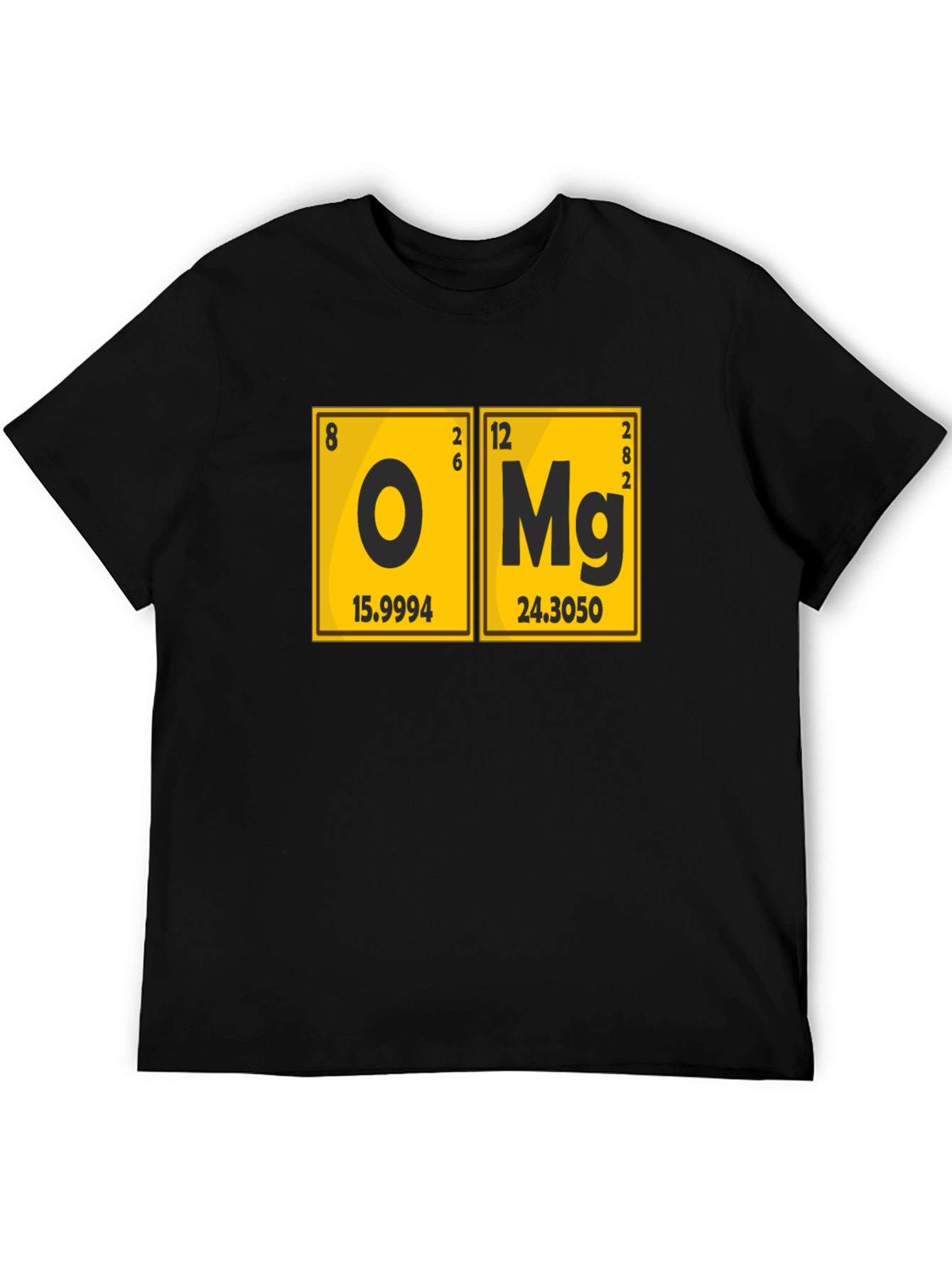 OMG Periodic Table Black Graphic T-Shirt