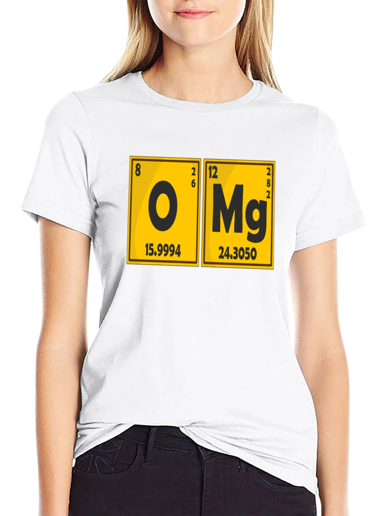 OMG Periodic Table Black Graphic T-Shirt