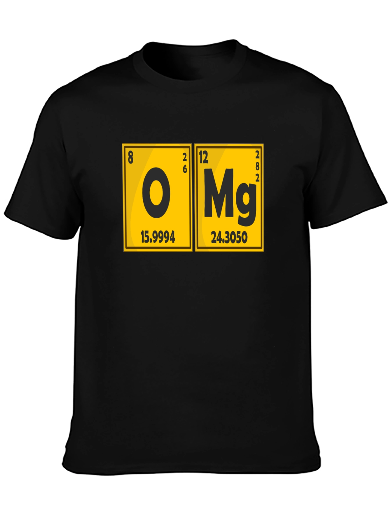 OMG Periodic Table Black Graphic T-Shirt